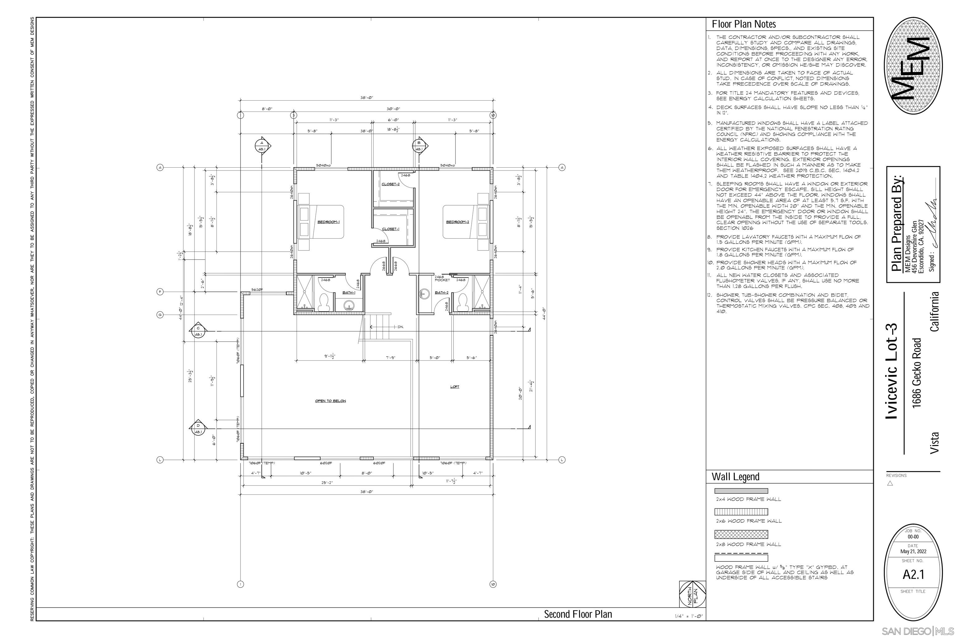 Detail Gallery Image 34 of 34 For 1686-88  Gecko Road, Vista,  CA 92083 - 5 Beds | 5/3 Baths