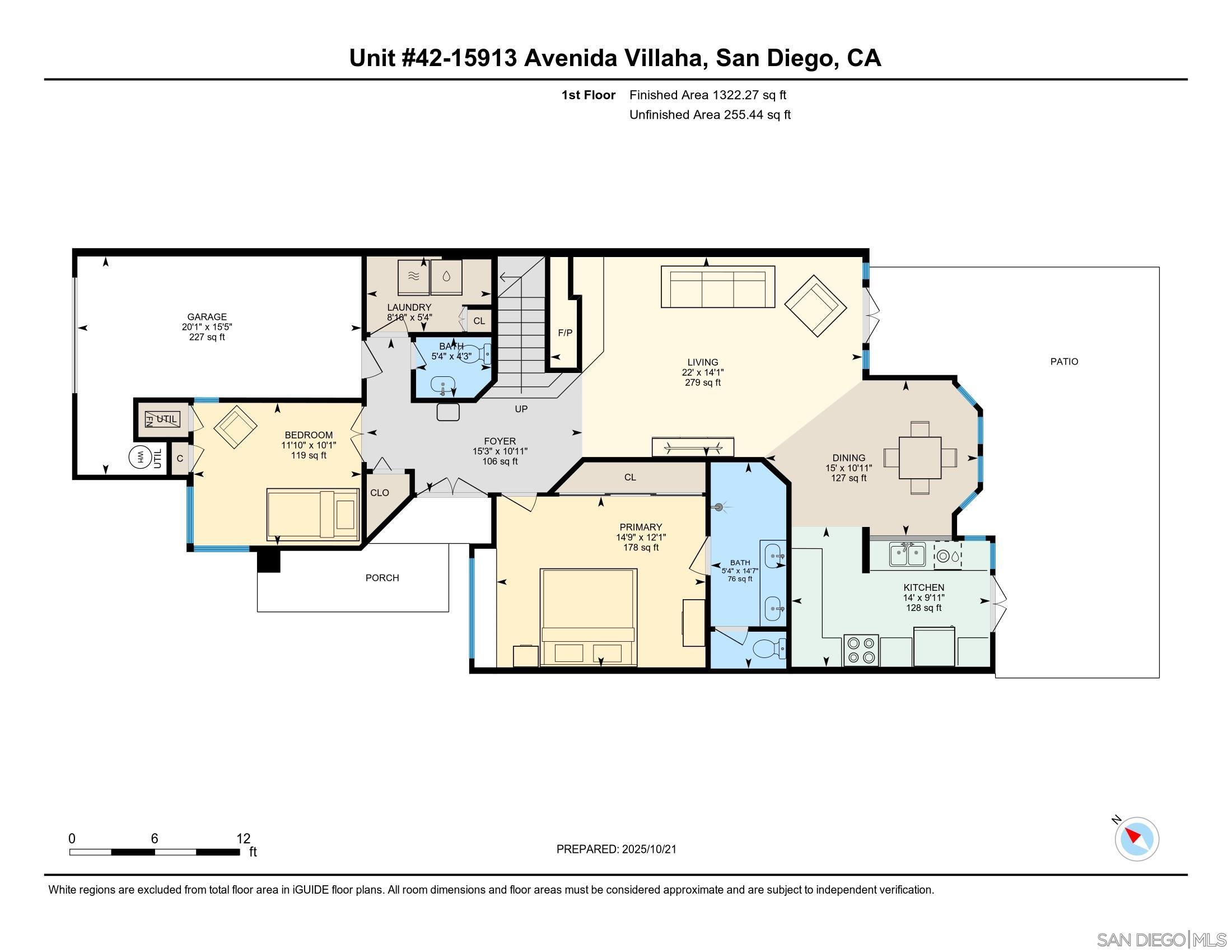 Detail Gallery Image 33 of 34 For 15913  Avenida Villaha  #42,  San Diego,  CA 92128 - 3 Beds | 2/1 Baths
