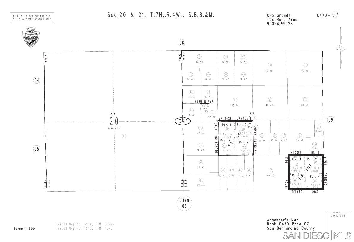 Detail Gallery Image 3 of 3 For Tbd, Oro Grande,  CA 92368 - – Beds | – Baths