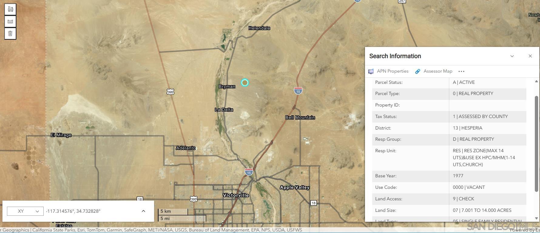 Detail Gallery Image 2 of 3 For Tbd, Oro Grande,  CA 92368 - – Beds | – Baths