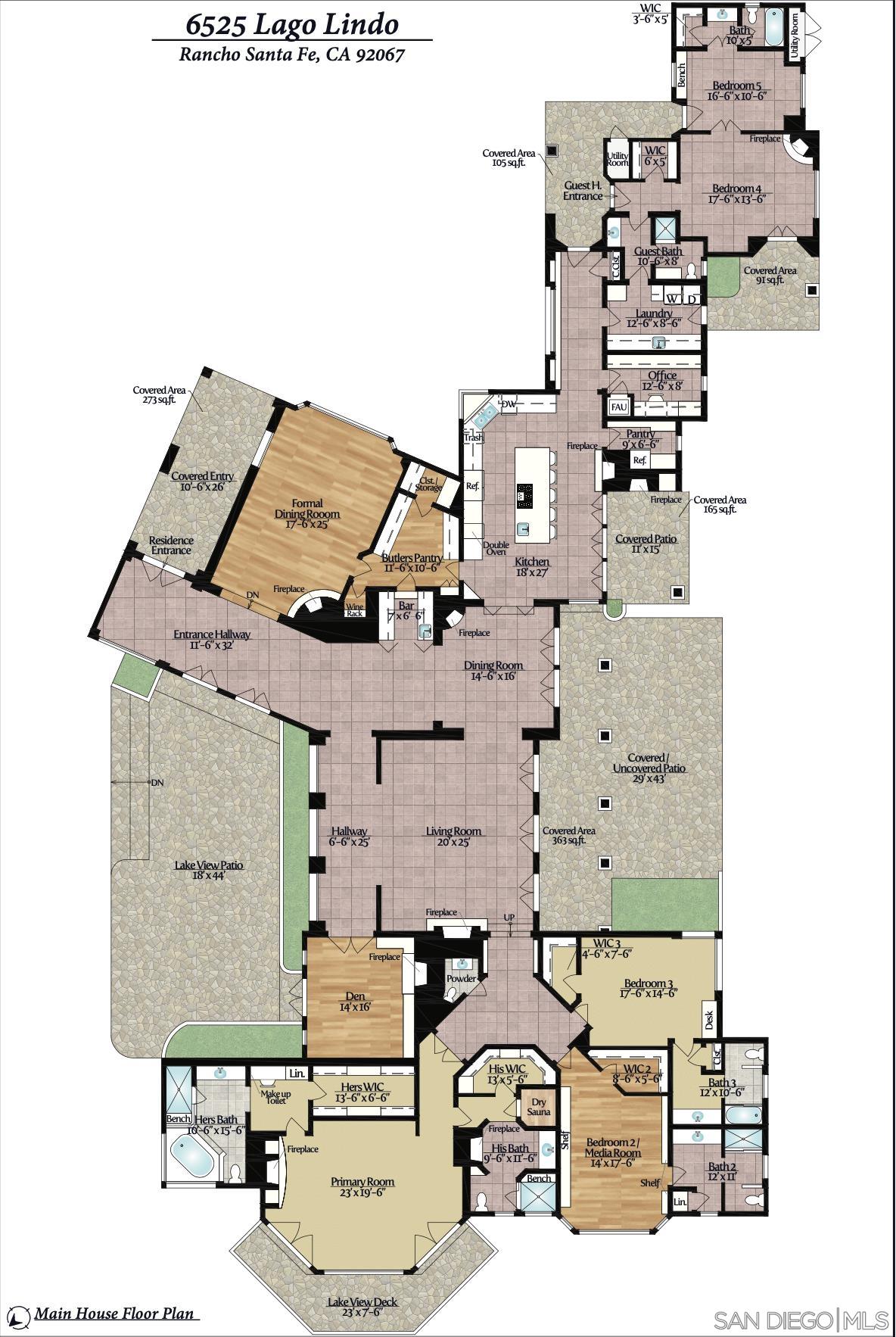 Detail Gallery Image 46 of 47 For 6525  Lago Lindo, Rancho Santa Fe,  CA 92067 - 6 Beds | 8/1 Baths