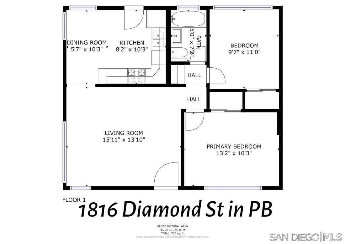 Detail Gallery Image 10 of 23 For 1816  Diamond Street, San Diego,  CA 92109 - 2 Beds | 1 Baths