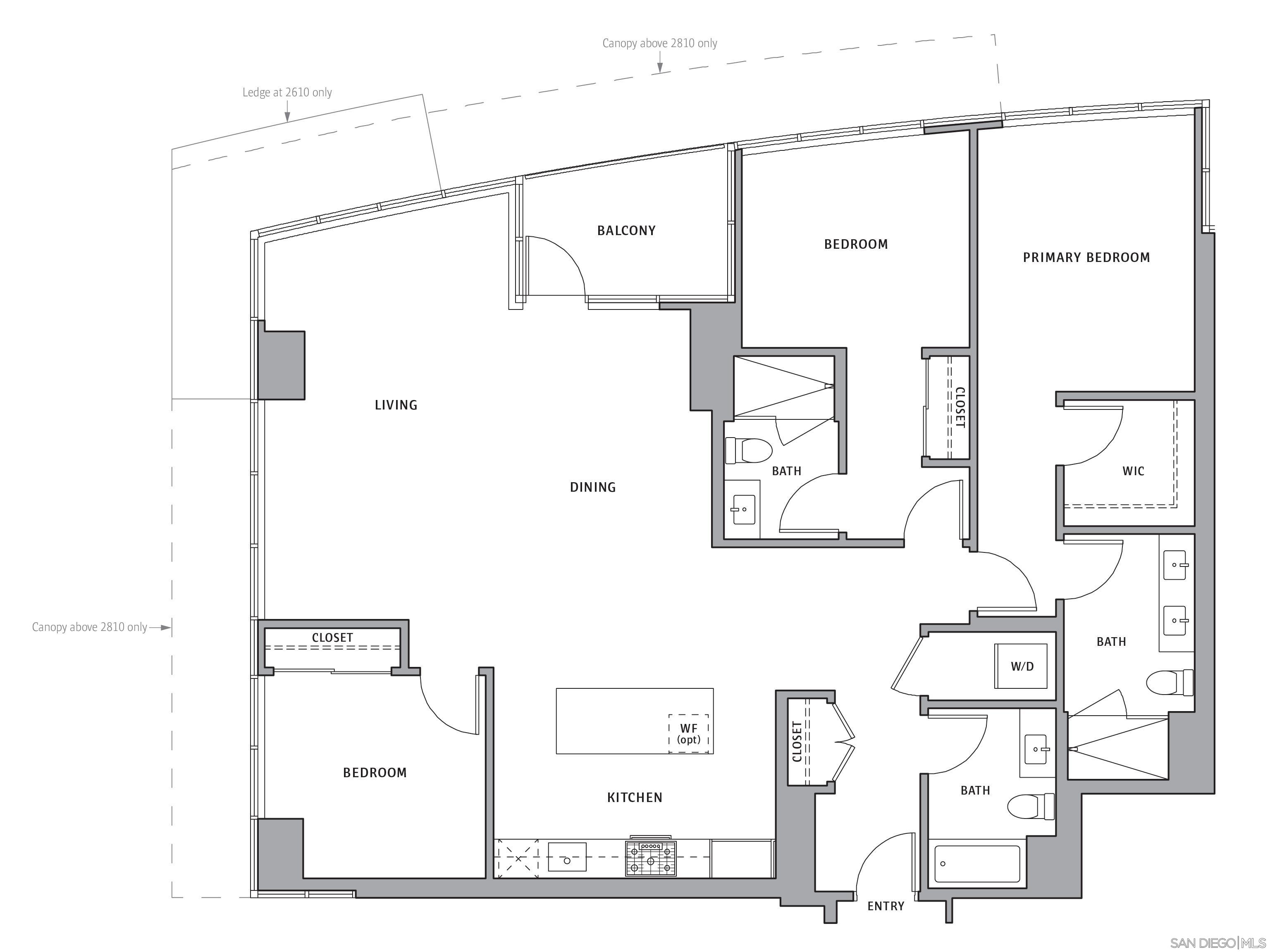 Detail Gallery Image 12 of 12 For 1160  9th Ave  #2810,  San Diego,  CA 92101 - 3 Beds | 3 Baths