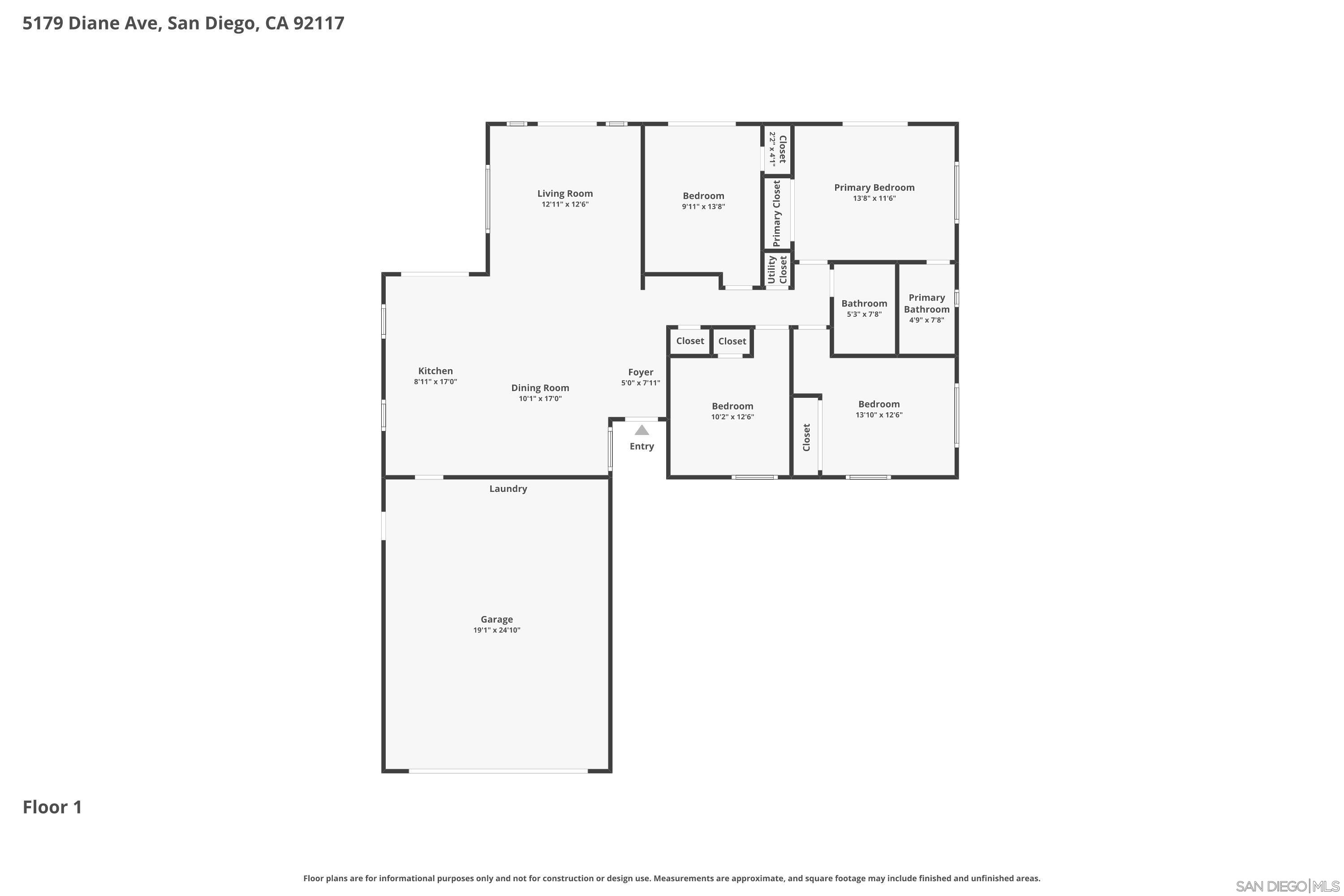 Detail Gallery Image 29 of 29 For 5179  Diane Ave, San Diego,  CA 92117 - 4 Beds | 2 Baths