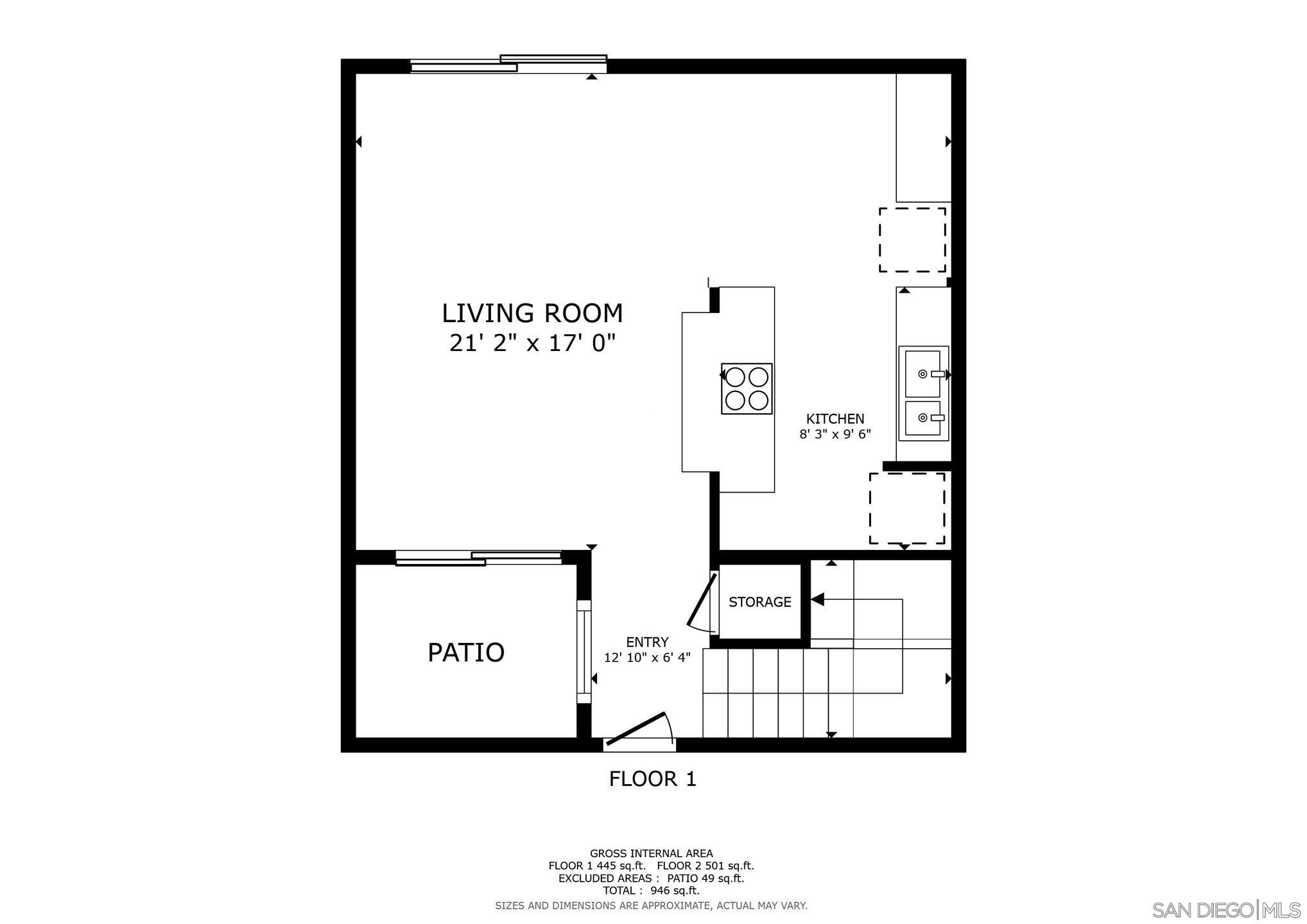 Detail Gallery Image 22 of 23 For 7813  Starling Dr, San Diego,  CA 92123 - 2 Beds | 1 Baths
