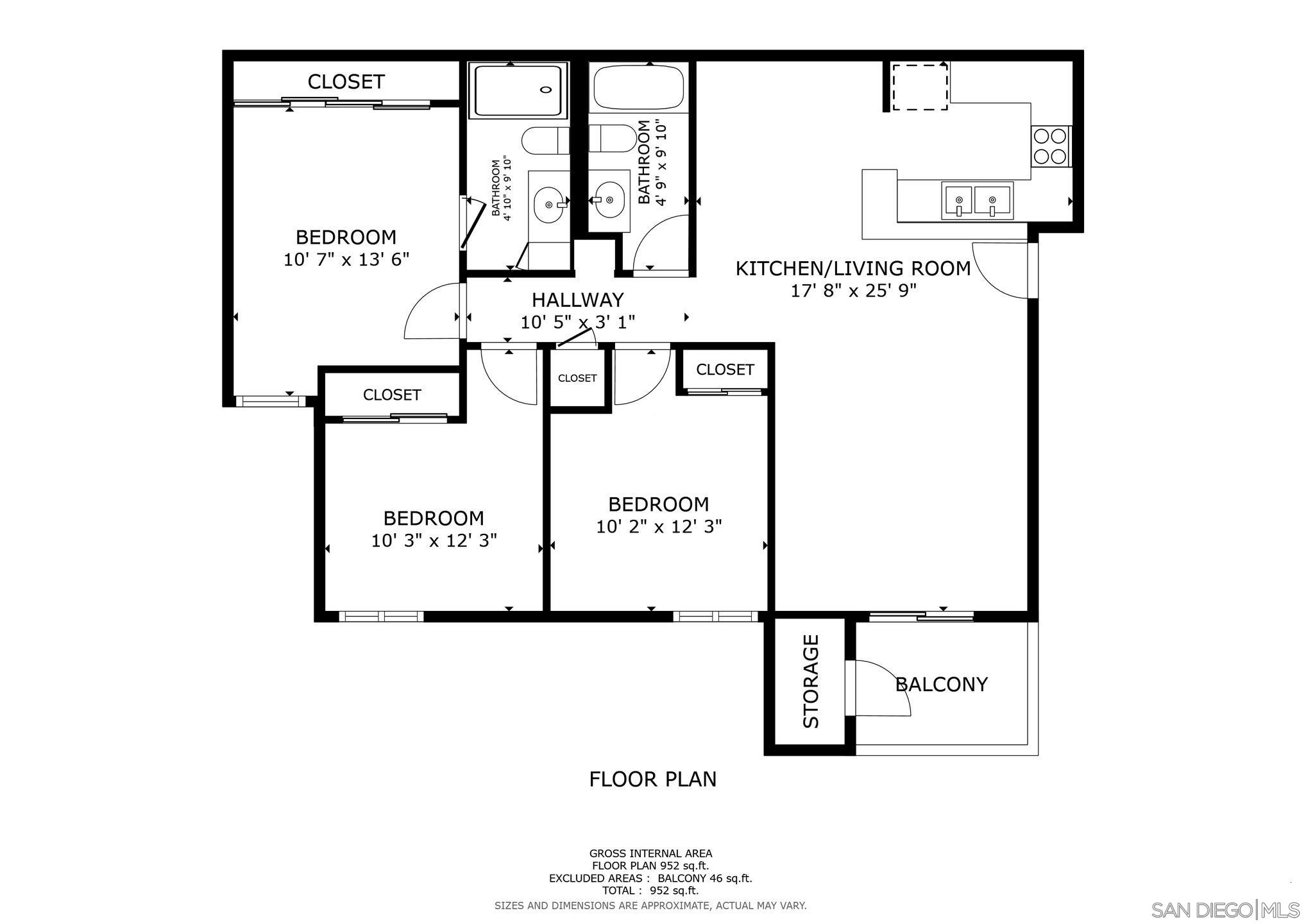 Detail Gallery Image 23 of 29 For 5252  Balboa Arms Dr  #205,  San Diego,  CA 92117 - 3 Beds | 2 Baths