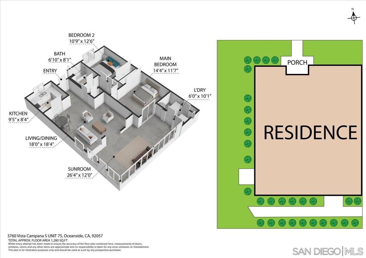 Detail Gallery Image 31 of 31 For 3760 S Vista Campana  #75,  Oceanside,  CA 92057 - 2 Beds | 1 Baths