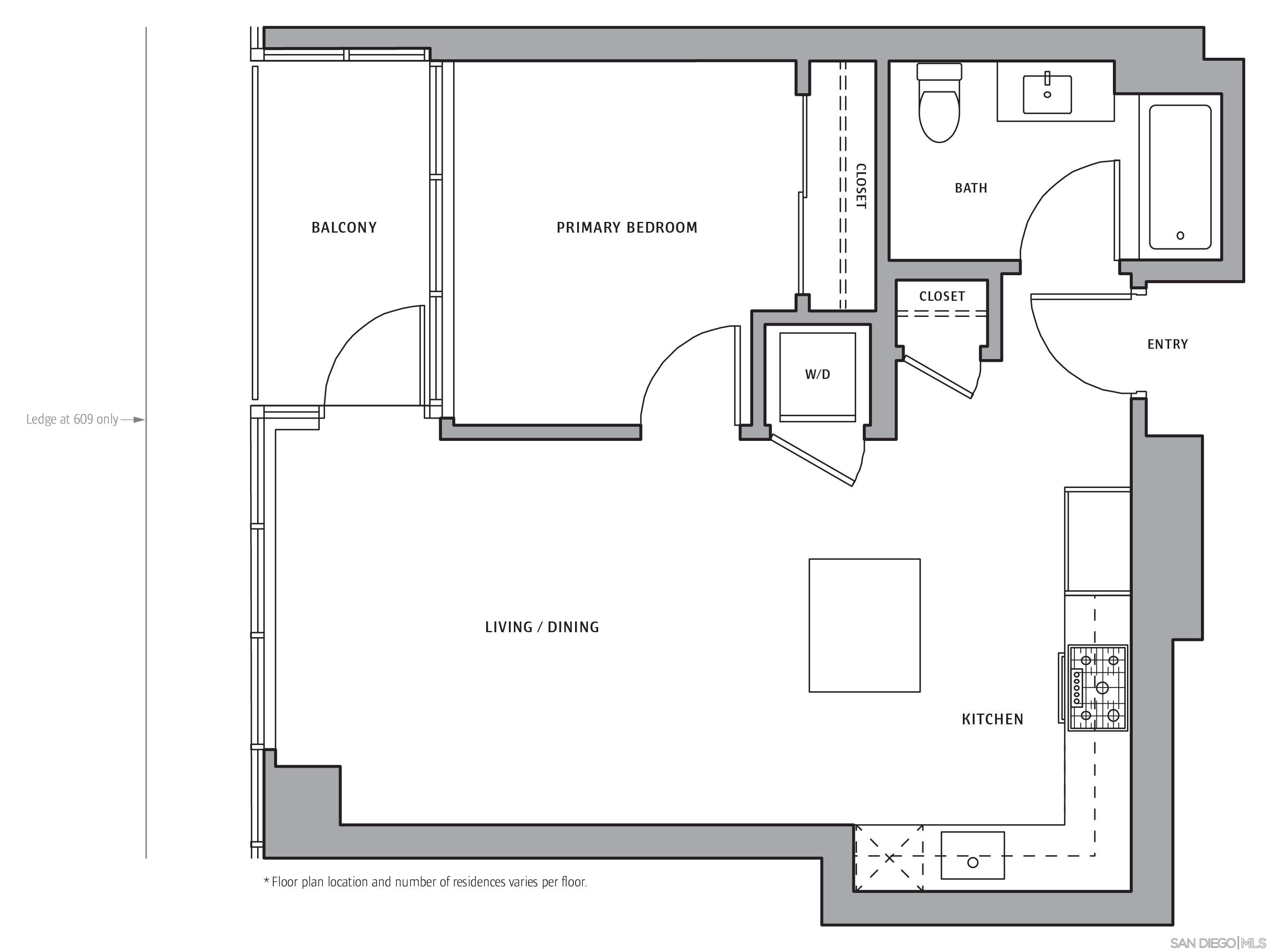 Detail Gallery Image 11 of 11 For 1160  9th Ave  #1209,  San Diego,  CA 92101 - 1 Beds | 1 Baths