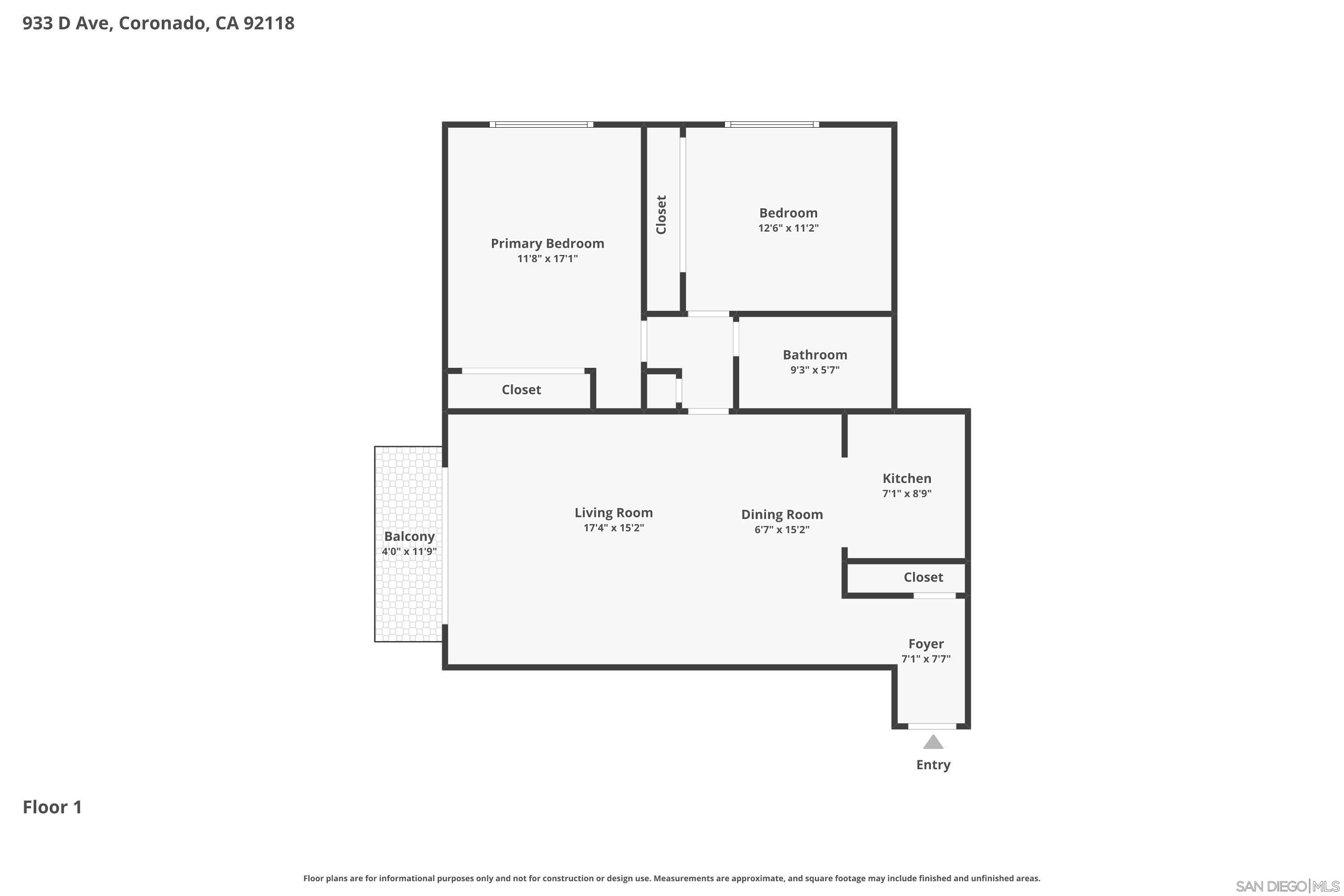 Detail Gallery Image 18 of 18 For 933  D Avenue, Coronado,  CA 92118 - 2 Beds | 1 Baths