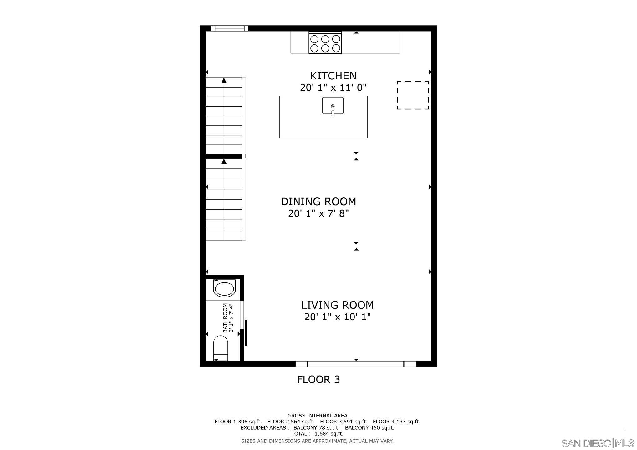 Detail Gallery Image 19 of 30 For 4079  1st Ave  #4,  San Diego,  CA 92103 - 3 Beds | 2/1 Baths