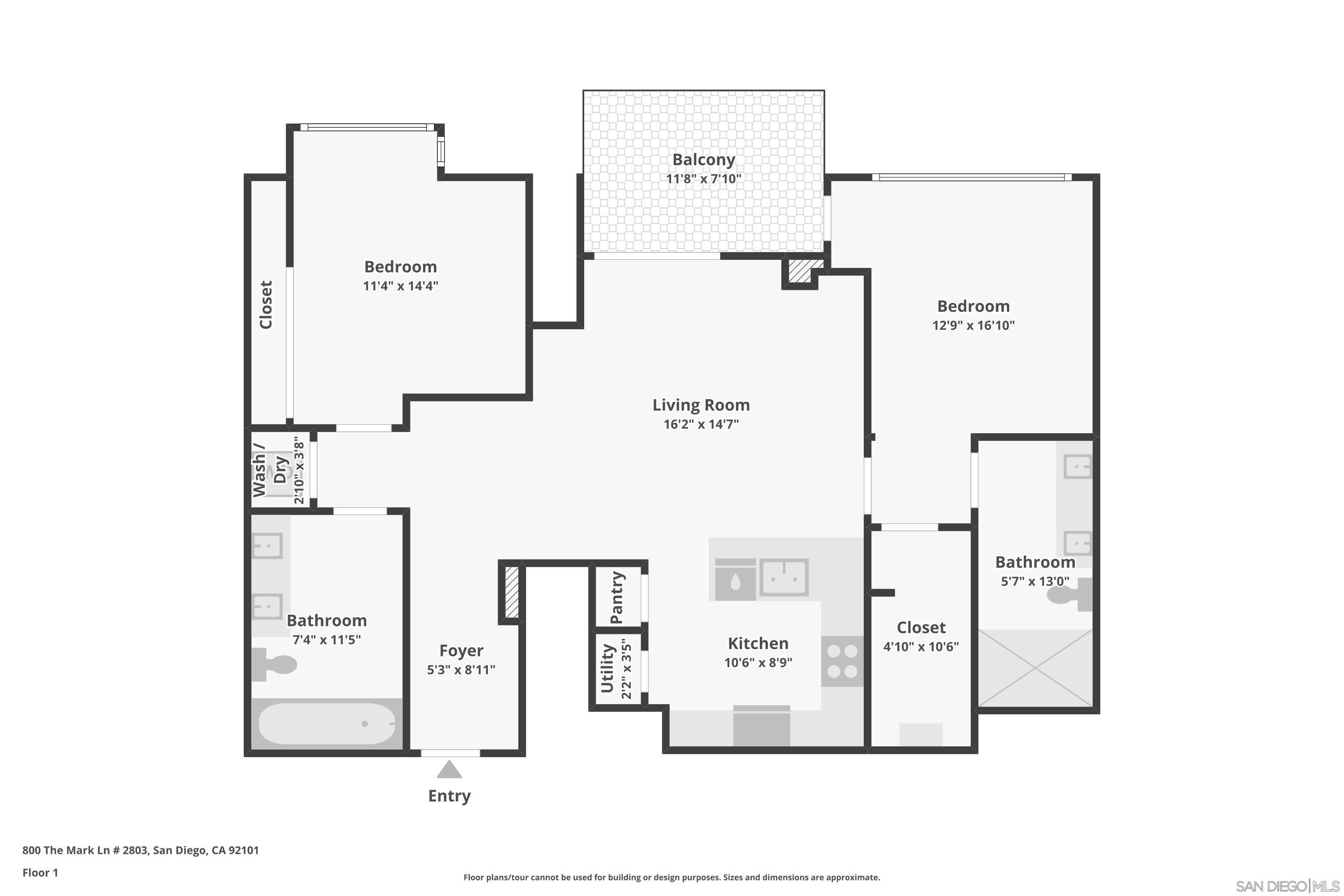 Detail Gallery Image 44 of 64 For 800  the Mark Lane  #607,  San Diego,  CA 92101 - 2 Beds | 2 Baths