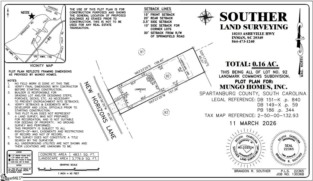 7034 New Horizons Lane UNIT Lot 92 Boiling Springs, SC 29316