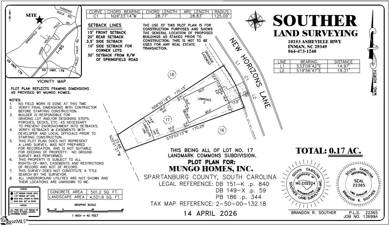 7063 New Horizons Lane UNIT Lot 17 Boiling Springs, SC 29316