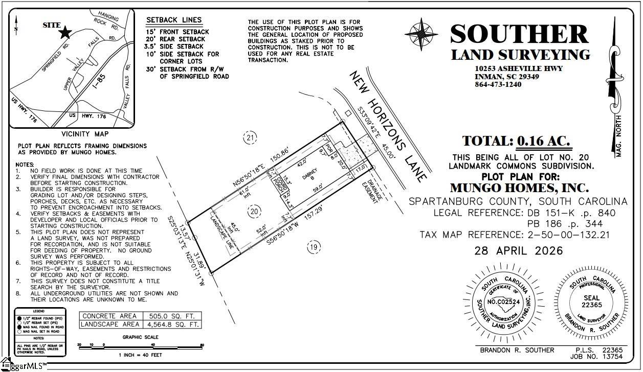 7075 New Horizons Lane UNIT Lot 20 Boiling Springs, SC 29316
