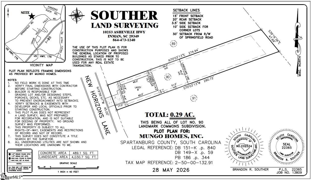 7042 New Horizons Lane UNIT Lot 90 Boiling Springs, SC 29316