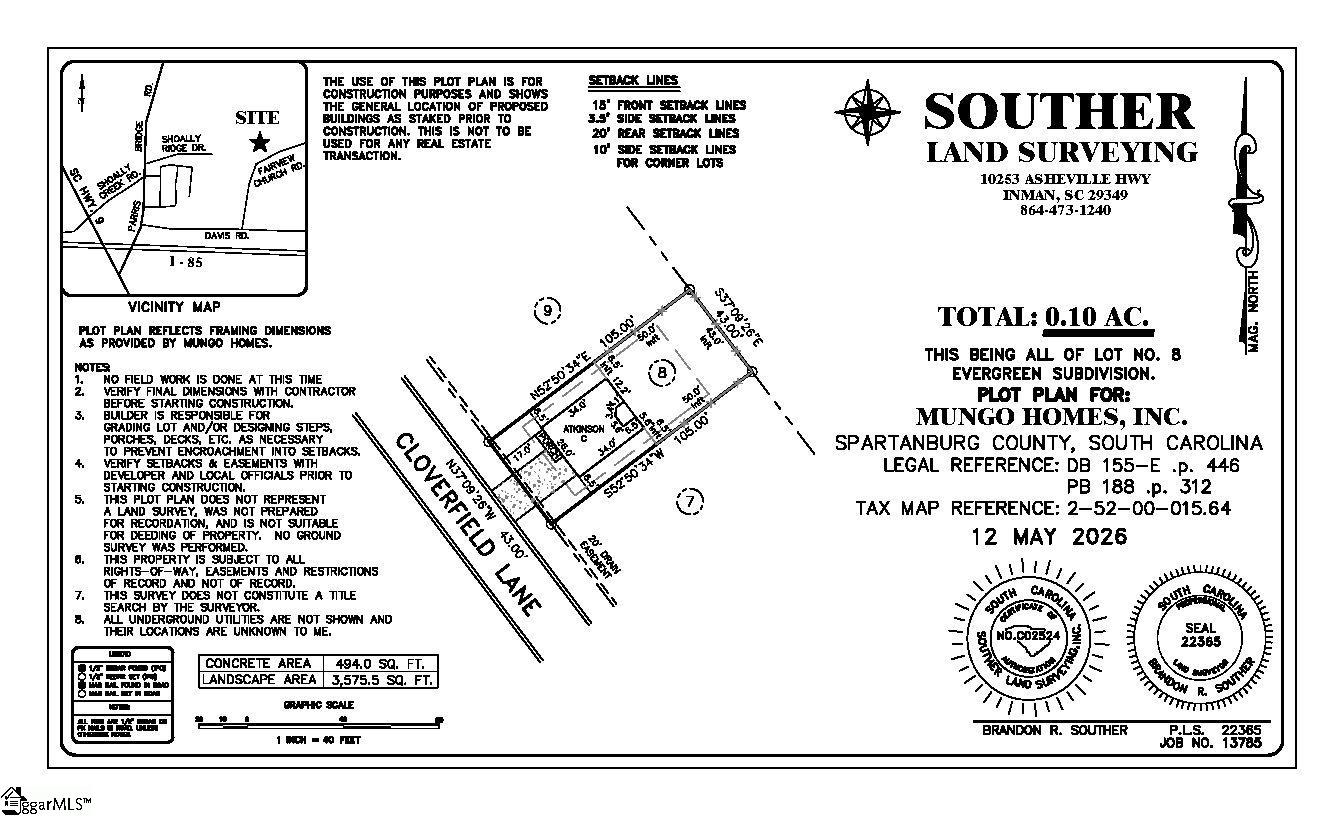 146 Cloverfield Lane Spartanburg, SC 29303