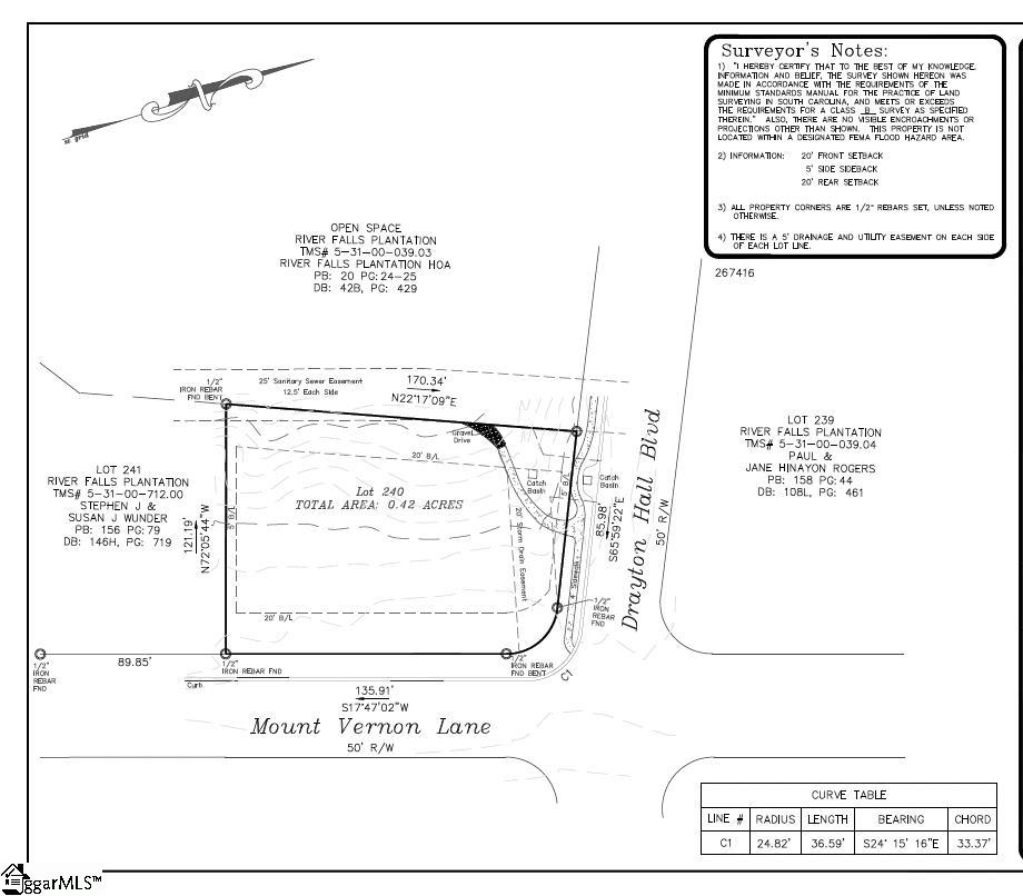 Photo 4 of Land for sale at 602 Mount Vernon Ln, Duncan, SC 29301 | MLS# 1601642 | Listing updated on 2026-09-04