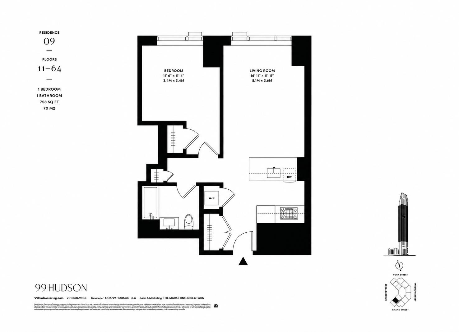 99 HUDSON ST #2309