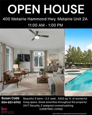 400 METAIRIE HAMMOND Highway, 2A, Metairie, LA 70005