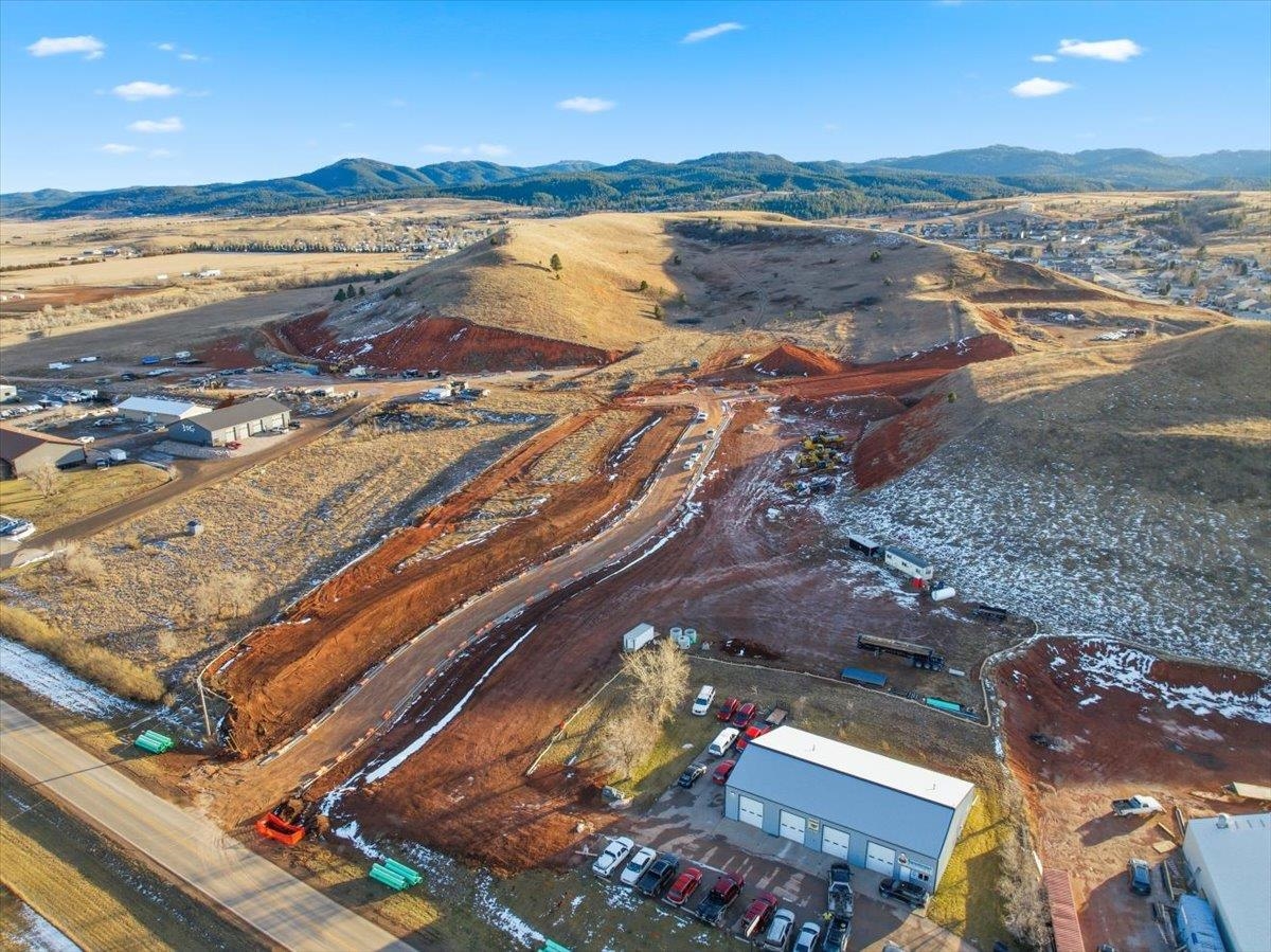 Aerial view looking south down Nedifi Way from East Colorado Boulevard