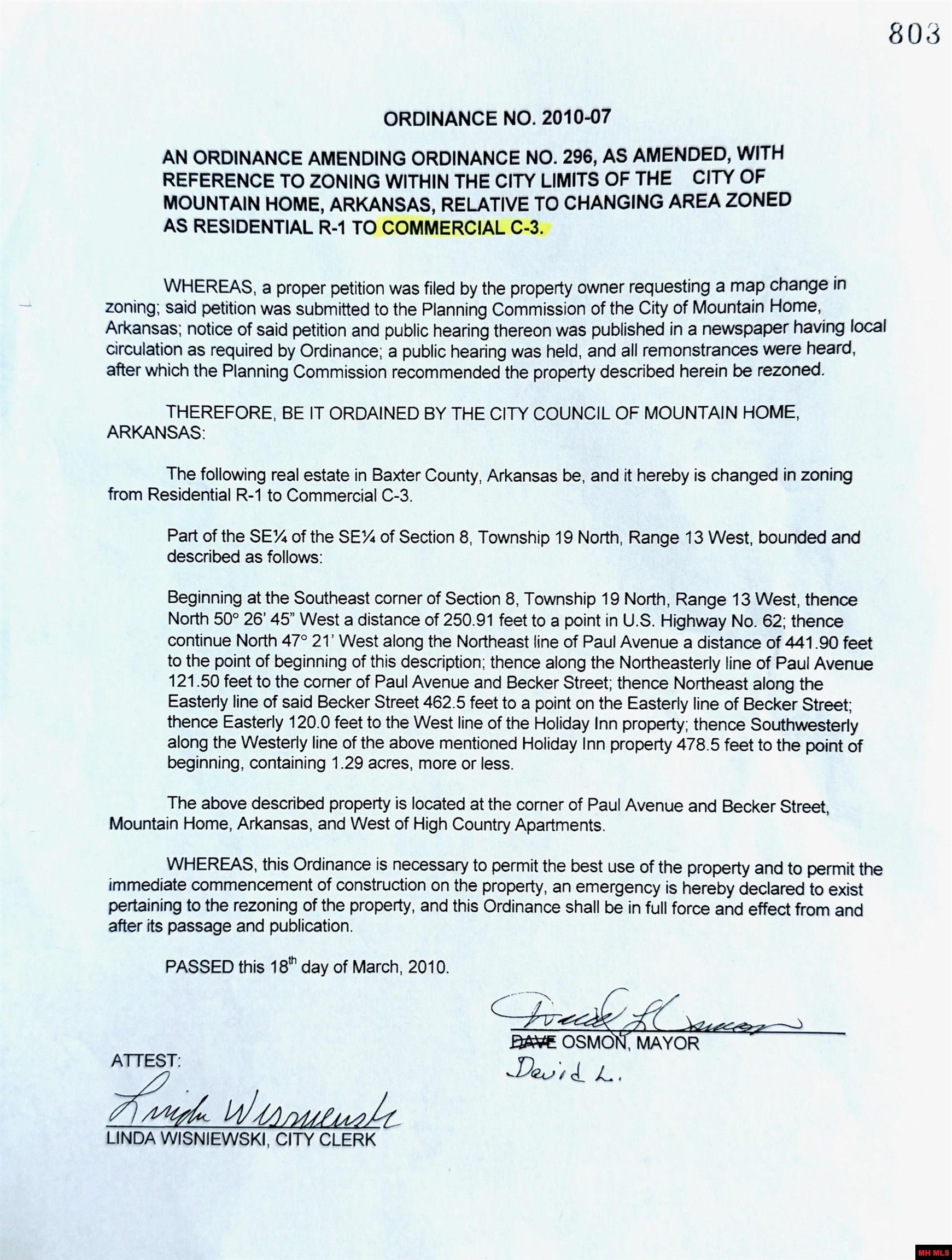 007-14367-000 W PAUL AVENUE Mountain Home, AR