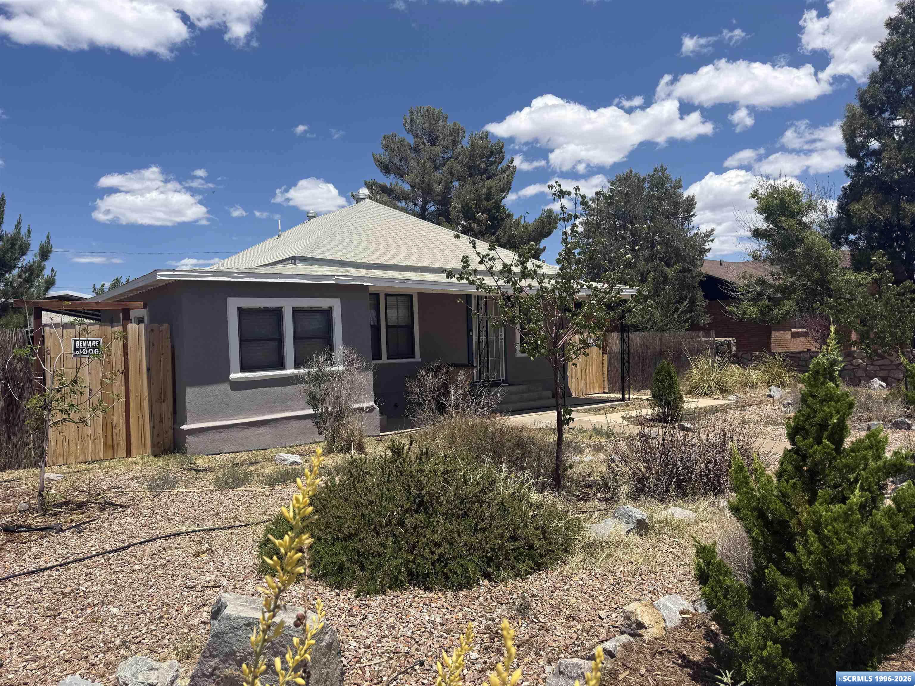 Corner lot property located at 106 Aztec, Hurley, NM featuring a fully fenced yard for added privacy and security.