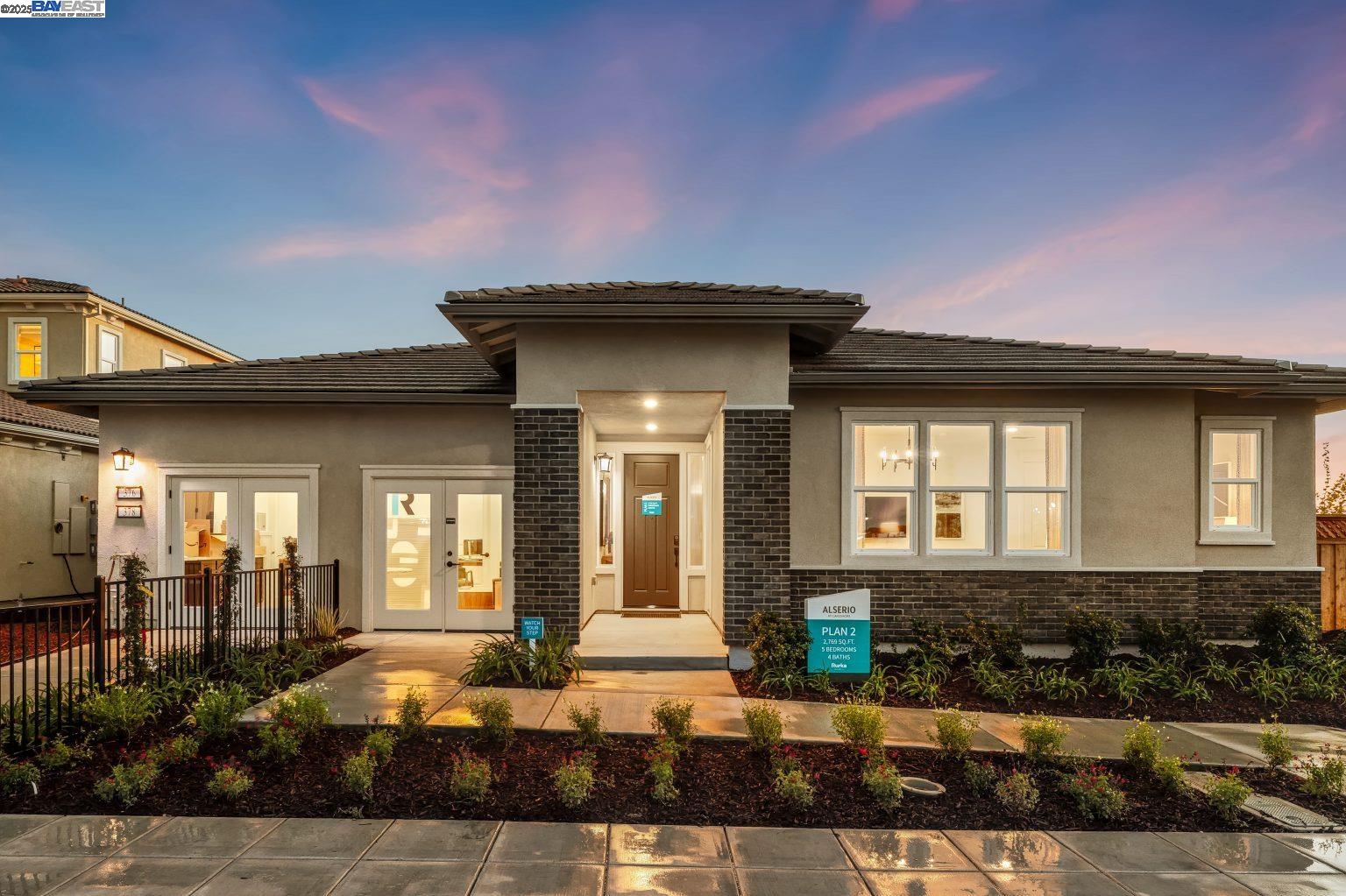 Sales Gallery located at: 376 Rustica Drive, Mountain House, CA 95391. Sales Gallery open 7 days a week 10am to 6pm.  Rurka Homes brings 20+ years of expertise in community building and home design.  Experience the epitome of elegance in the exclusive Alserio at Lakeshore community, where luxury meets sophistication. This stunning home features impeccable premium finishes throughout, offering unparalleled quality and style. From exquisite details to the finest materials, every corner of this home has been thoughtfully designed for those who appreciate the very best in living. Don’t miss the opportunity to own in one of the most prestigious communities around. No HOA dues!  The floor plans shown hereon are approximate floorplan depictions and are subject to change. The approximate square footage or floor areas shown in any marketing or other materials may be more or less than the actual size and square footage of the home. The developer/seller reserves the right to change features, amenities, and pricing without notice. Renderings, photography, illustrations, floorplans, amenities, finishes and other information described herein are an artist’s depiction. The actual condition, when completed, will control. 01521930