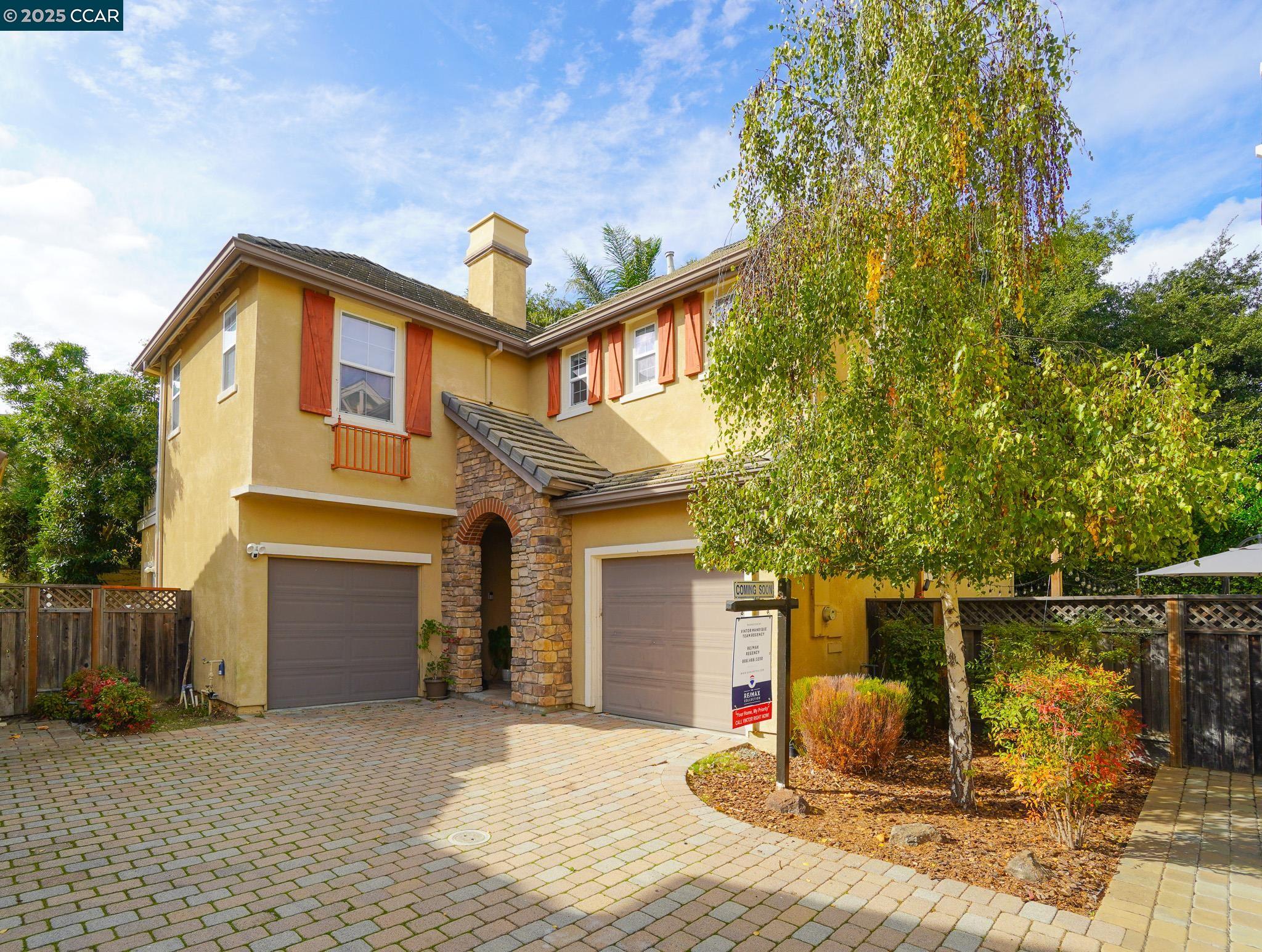 Move in Ready! This exquisite 2-story is home nested in a serene, gated community. Located in a desirable cul-de-sac, this home features 4 spacious bedrooms and 3 full baths! The cobblestone driveway leading to a two-car split garage. The open layout features  a gourmet kitchen with a double oven, cooktop stove, and recessed lighting, so you can entertain guests without leaving the kitchen. Flooring throughout includes a mix of laminate, vinyl, and carpet, providing both functionality and aesthetic appeal with arched doorways and designer color palettes add a touch of elegance. The cozy living room features a fireplace; the master suite features a split vanity, soaking tub with separate shower, and a private balcony that invites you to soak in views of lush rolling hills.  Community amenities include a pool, clubhouse, gym, and even a golf course nearby.   Easy access to Hwy 80, making your commute simpler, or hop on the commuter ferry which will take you to SF or Marin. Nearby attractions include Six Flags, Costco, and the Premium Outlets for shopping enthusiasts. Additionally, the gateway to Napa and the Maritime Academy are conveniently close, offering cultural and educational opportunities.   For inquiries or to schedule a private tour, do not hesitate to reach out.