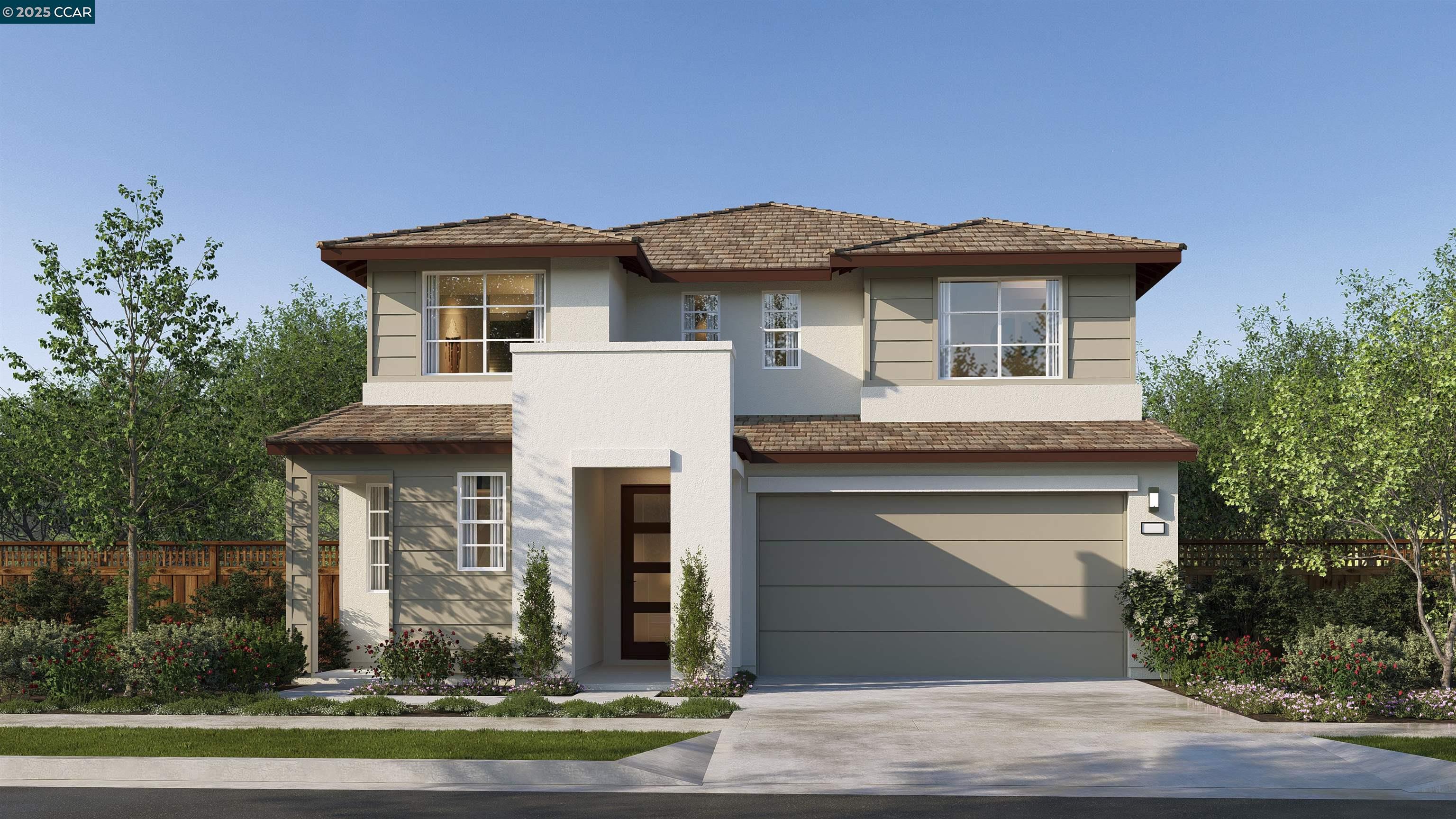 Brand new home with an In-Law Suite with kitchenette at Serena will be ready for Spring move-in! Home has been highly upgraded. This incredible 5 bedroom home in 3240 SF offers a spacious yard, with outdoor CA Room- perfect for entertaining and offers a view deck from the Primary bedroom that allows for a quiet moment after a long day. The gourmet kitchen features a large center Island, plenty of cabinets, built-in stainless appliances and a back kitchen for added prep area for those that love to cook. The upper level offers spacious bedrooms, laundry, shared bath and private suite, loft and sumptuous Primary suite with oversized shower, freestanding soaking tub, and walk-in closet and private retreat and deck. SOLAR IS INCLUDED at NO CHARGE. Don't delay!   * NOTE:  Photos shown are of model home of same plan.
