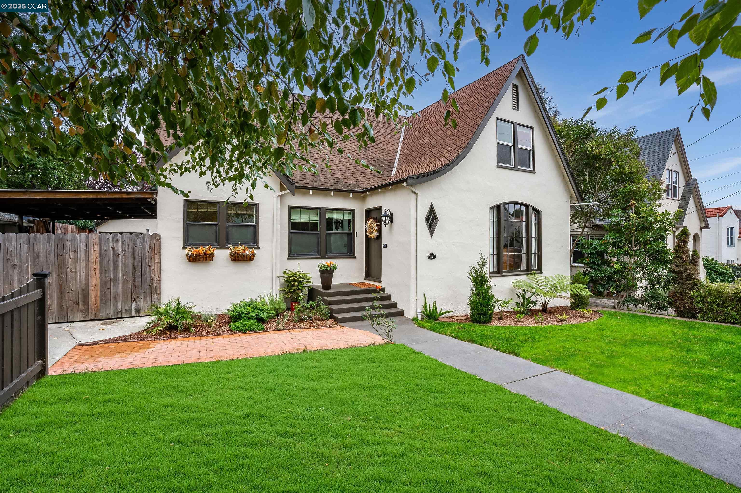 Situated in the highly coveted Vista neighborhood, Seventeen Hanns offers an exceptional blend of charm, functionality, and income-generating opportunity with attached ADU. Recently remodeled throughout, the home features new kitchen, new bathroom, new windows, updated electrical, refinished original hardwood flooring, new lighting, new paint, a custom-built laundry room and much much more. The home also features newly insulated cellar—an ideal space to store your wine or create additional organized storage. Outside, the low-maintenance backyard and newly built decking provide an inviting setting for outdoor dining and entertaining. A detached garage with a brand-new cement pad, along with attached covered parking add convenience.  The fully finished upstairs ADU with private entry hosts two bedrooms, one bathroom, a full eat-in kitchen, and a large living room is perfect for Airbnb, Furnished Finder, or other rental options. With the hospital located just minutes away, the home is ideally positioned to attract traveling professionals year round. Live in the beautifully updated main residence while renting out the upstairs unit and enjoy the potential to offset or even cover your mortgage. An adaptable, turnkey opportunity in one of Vallejo’s most desirable neighborhoods.