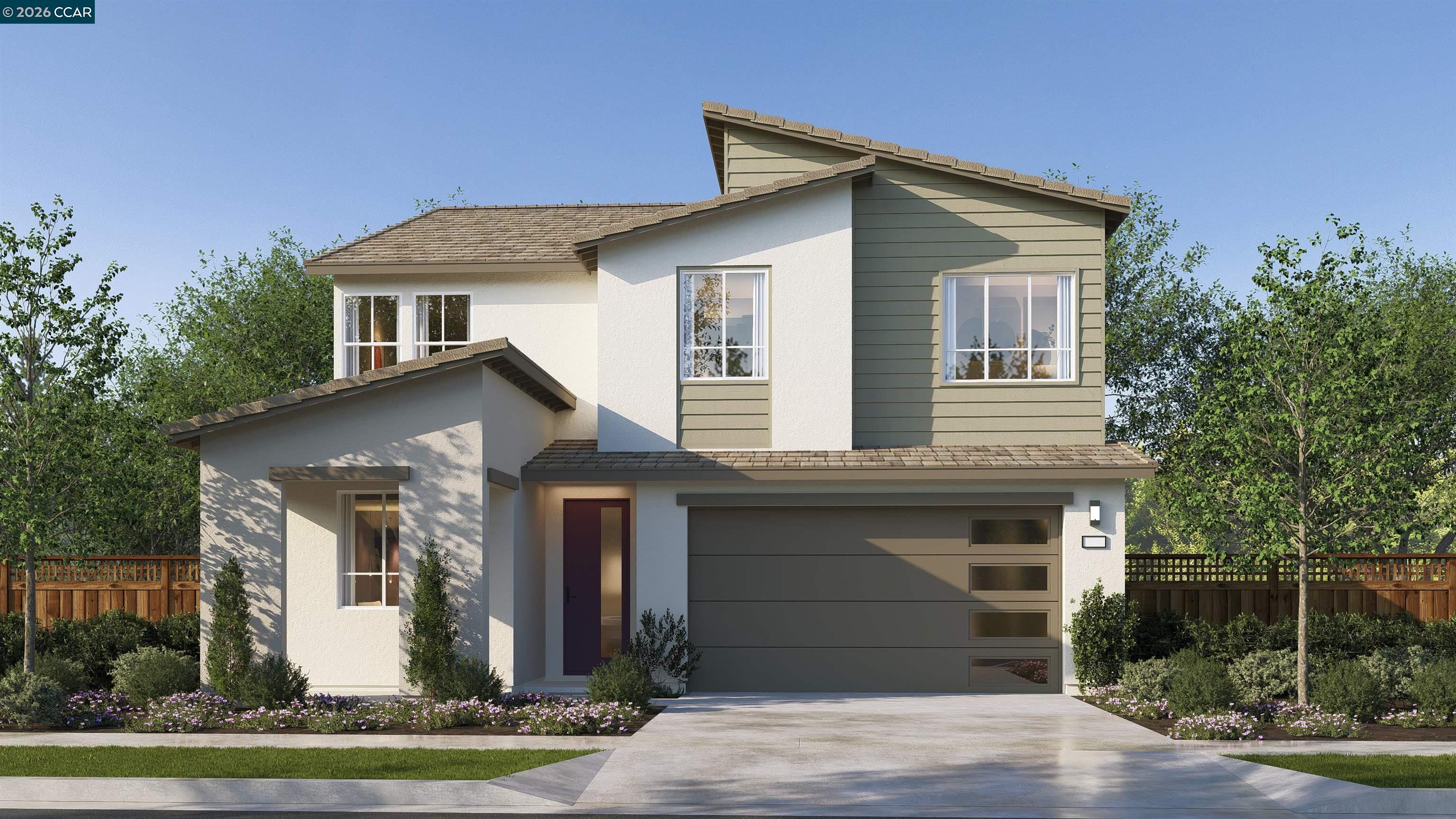 Brand new home with a large yard at Serena will be move-in ready sometime March/April for it's lucky new owners! Home has been highly upgraded with designer finishes including richly stained Vintage cabinetry with elegant oil rubbed bronze hardware, ORB plumbing and light fixtures, added slider doors and much more. Buyer still has the ability to personalize flooring and counter finishes. Additionally, there is a Jr. suite with a full bath on the lower level- just waiting for extended family or guests. Home also has a cook's kitchen with large center Island, plenty of cabinets and a prep-sink, built-in stainless appliances, soaring ceiling and large outdoor covered California Room. The upper level offers spacious bedrooms, laundry, shared bath, loft and sumptuous Primary suite with oversized shower, freestanding soaking tub, and walk-in closet. FREE SOLAR is INCLUDED. Ask about rate buydown to maximize your buying power and lower your payments. Don't delay!  *Note: Photos shown are of model home. Finishes may be different. Elevation color scheme may vary from shown. see agent.