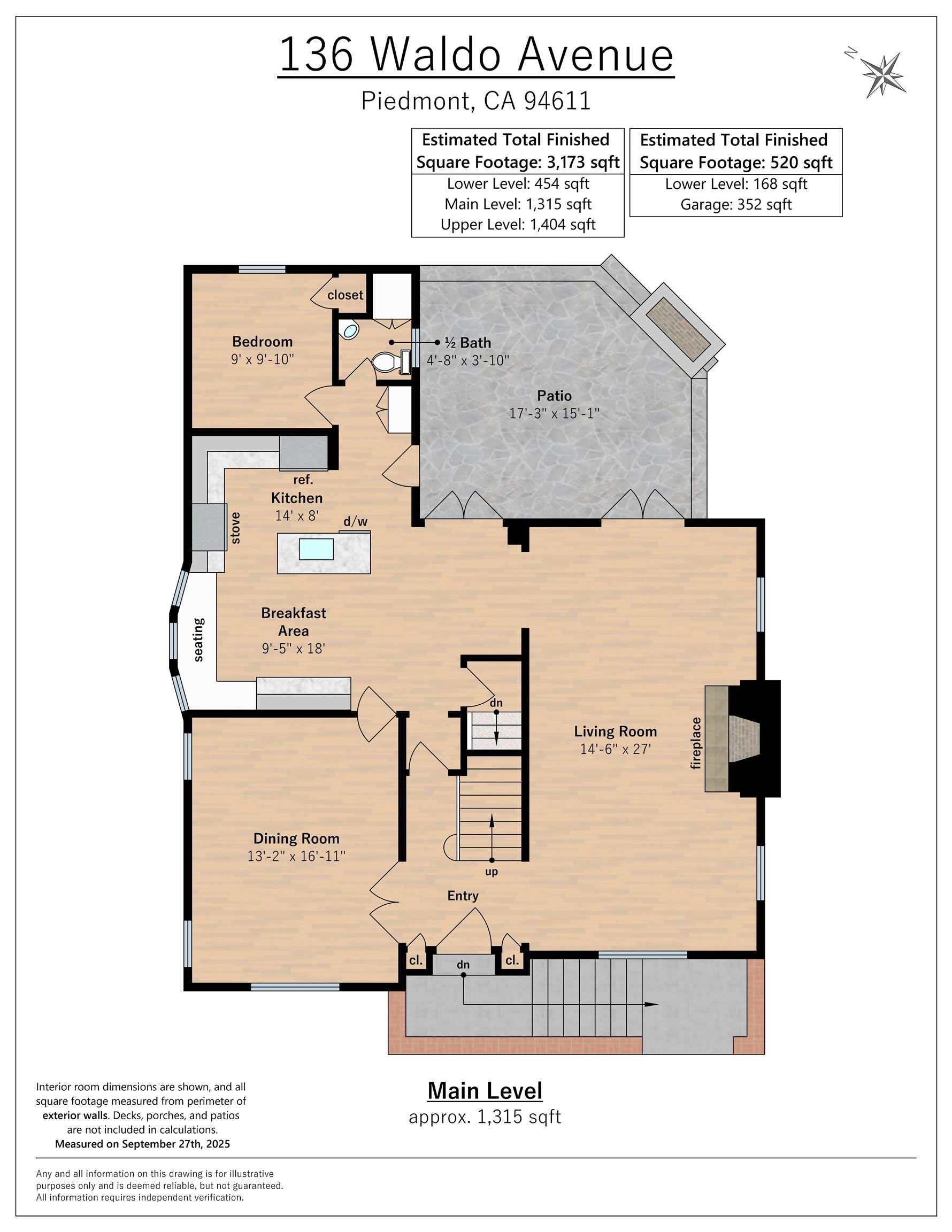 Detail Gallery Image 2 of 57 For 136 Waldo Ave, Piedmont,  CA 94611 - 5 Beds | 2/1 Baths