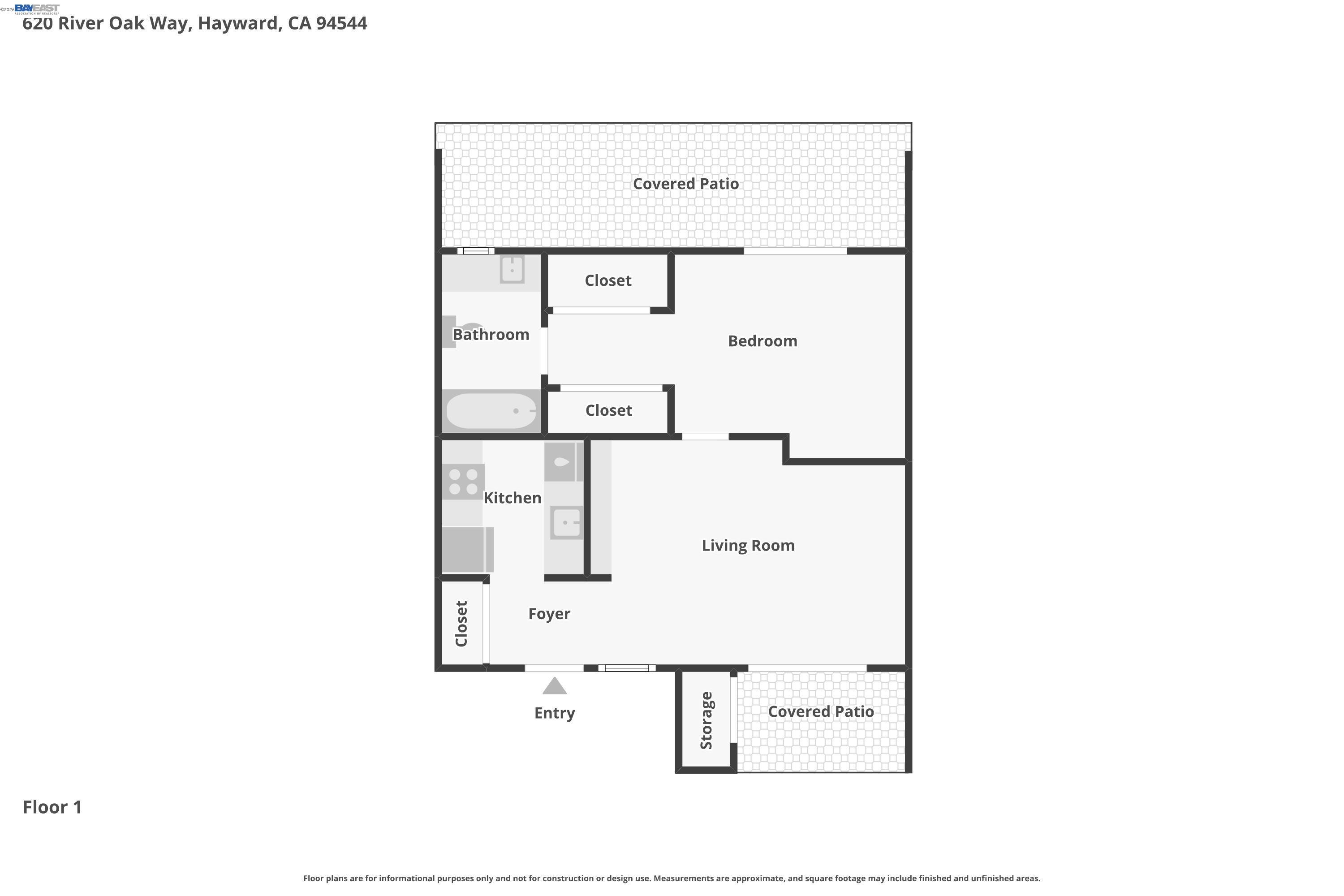 Detail Gallery Image 7 of 13 For 620 River Oak Way #84,  Hayward,  CA 94544 - 1 Beds | 1 Baths