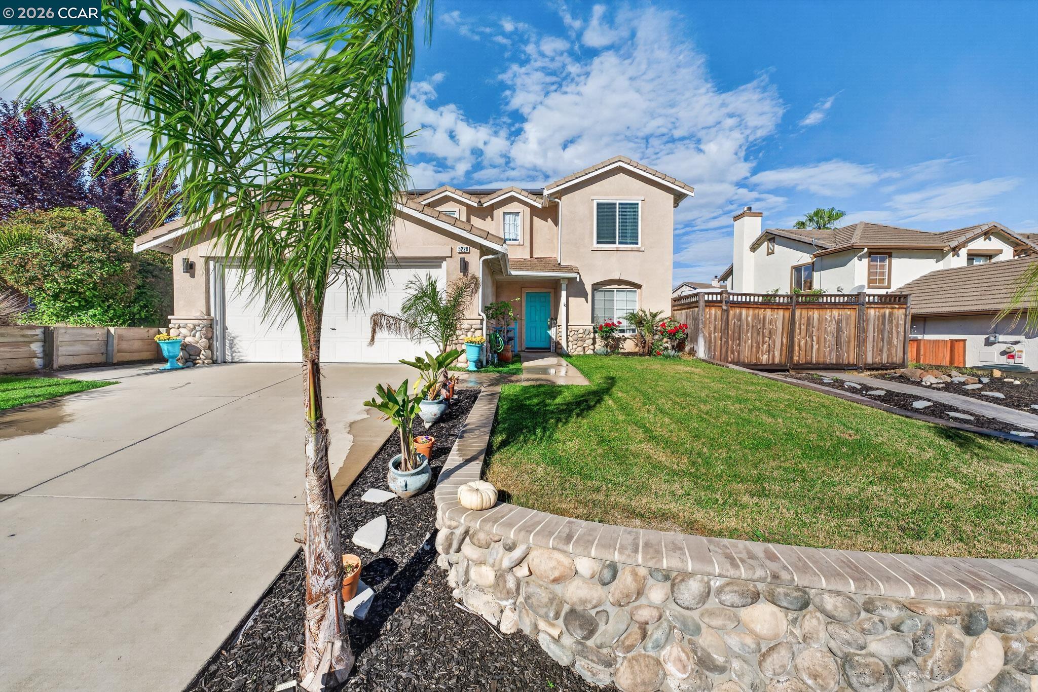 Beautiful two-story home located in a desirable Antioch neighborhood! This spacious property offers approximately 2,375 sq ft of living space with 4 bedrooms and multiple bathrooms, designed for comfortable living and entertaining. The home features an open floor plan with a beautifully updated kitchen showcasing quartz countertops, a large island, and ample cabinetry that flows seamlessly into the main living areas.  Step outside to your own private backyard retreat featuring a sparkling pool and spa, perfect for relaxing or hosting gatherings. The backyard also includes mature fruit trees and plenty of space to enjoy outdoor living. A detached ADU/pool house provides additional flexibility for guests, extended family, or potential rental income.  Additional highlights include paid-off solar for energy efficiency, RV parking, and spacious living areas. Conveniently located near parks, shopping, dining, and commuter routes, this property offers the perfect blend of comfort, versatility, and resort-style living.