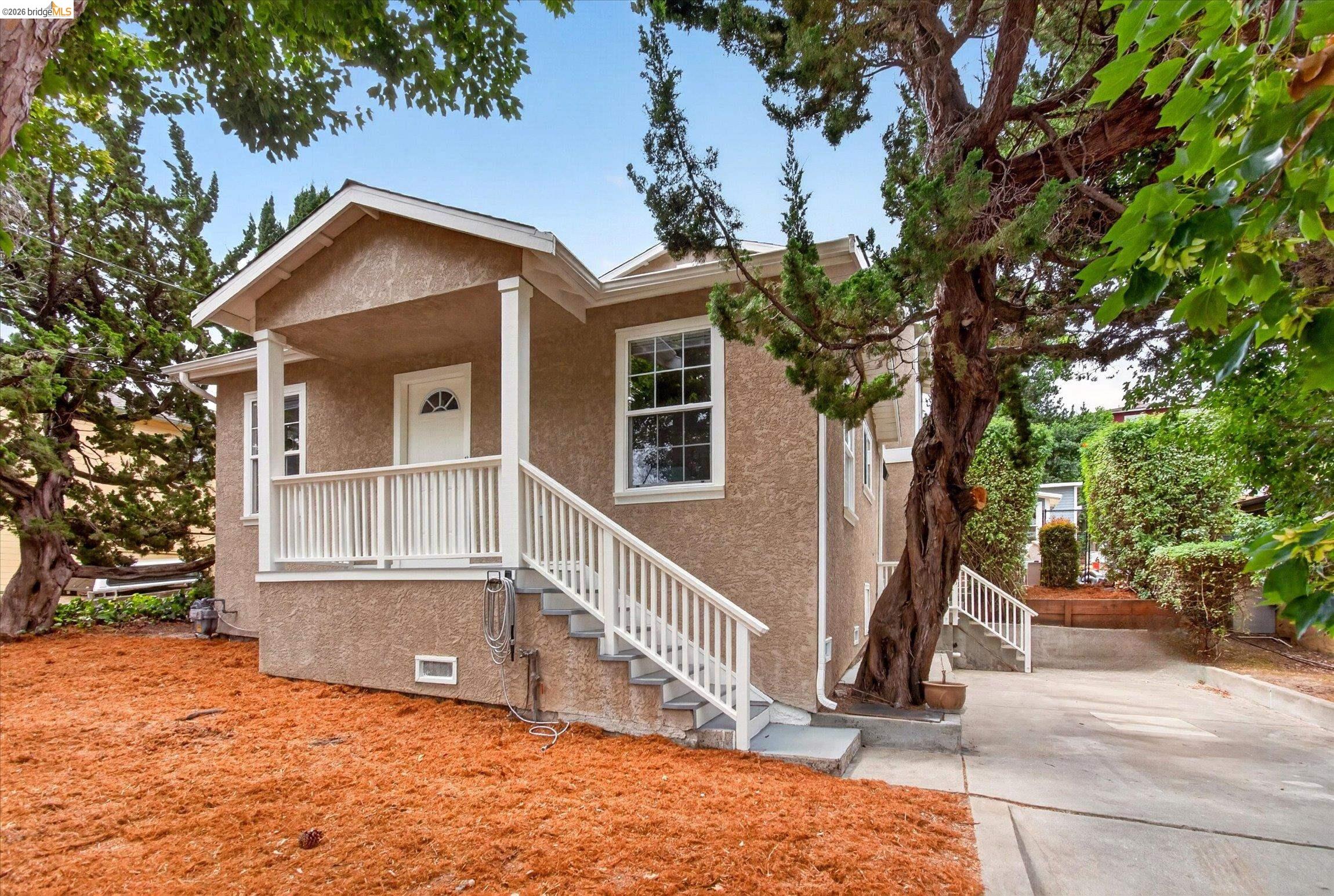 Welcome to 7925 Greenly Drive, a stunning contemporary home located in Oakland’s peaceful Toler Heights neighborhood. This property offers a highly functional floor plan featuring 3 bedrooms and 3.5 bathrooms, specifically designed to accommodate modern living. The open-concept living area flows seamlessly into a gourmet kitchen equipped with premium appliances, granite countertops, and an under-sink water heater.  A standout feature of this home is that each bedroom serves as a primary suite, complete with its own private bathroom and a private balcony alcove. These spaces offer a serene view of the backyard, making the property ideal for multi-generational living or shared housing arrangements. Additionally, the home includes energy-efficient solar panels and a whole-house fan system.  The exterior features a private backyard with a hot tub and two versatile bonus spaces that can be utilized for storage, a studio, or a dedicated workspace. The location is also highly convenient, providing easy access to Highways 580, 880, and 13. Home Sweet Home Awaits You.