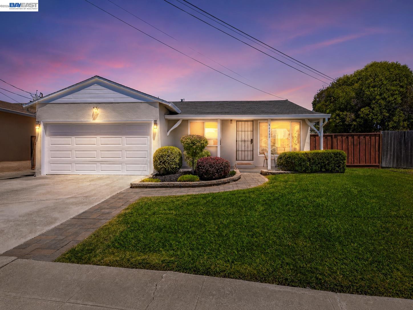 Located in the sought-after Cabrillo neighborhood, this beautifully updated ranch-style home offers versatile living spaces and timeless charm. The updated kitchen features custom cabinetry, quartz countertops, recessed lighting and new stainless steel appliances, including a gas stove. The expanded living area includes a dining space and a spacious family room centered around a cozy gas fireplace, creating the perfect setting for everyday living and larger gatherings. This home is loaded with upgrades throughout including new laminate flooring, recessed lighting, fresh interior and exterior paint, dual-pane windows, new central A/C & more! The hall bathroom has been completely redone with a new tub, vanity and tile flooring. The primary suite offers a large closet and an updated private bath with a dual-sink vanity and stall shower. Step outside to a beautifully designed backyard featuring a large flagstone patio and a generous side yard, providing plenty of space for relaxing, entertaining or outdoor play. This home is in an excellent location walking distance to great schools, parks, shopping & local eateries. Perfect for commuters, nearby 880, 680, Dumbarton Bridge, BART & Centerville Station Move-in ready, this Cabrillo gem is not to be missed!