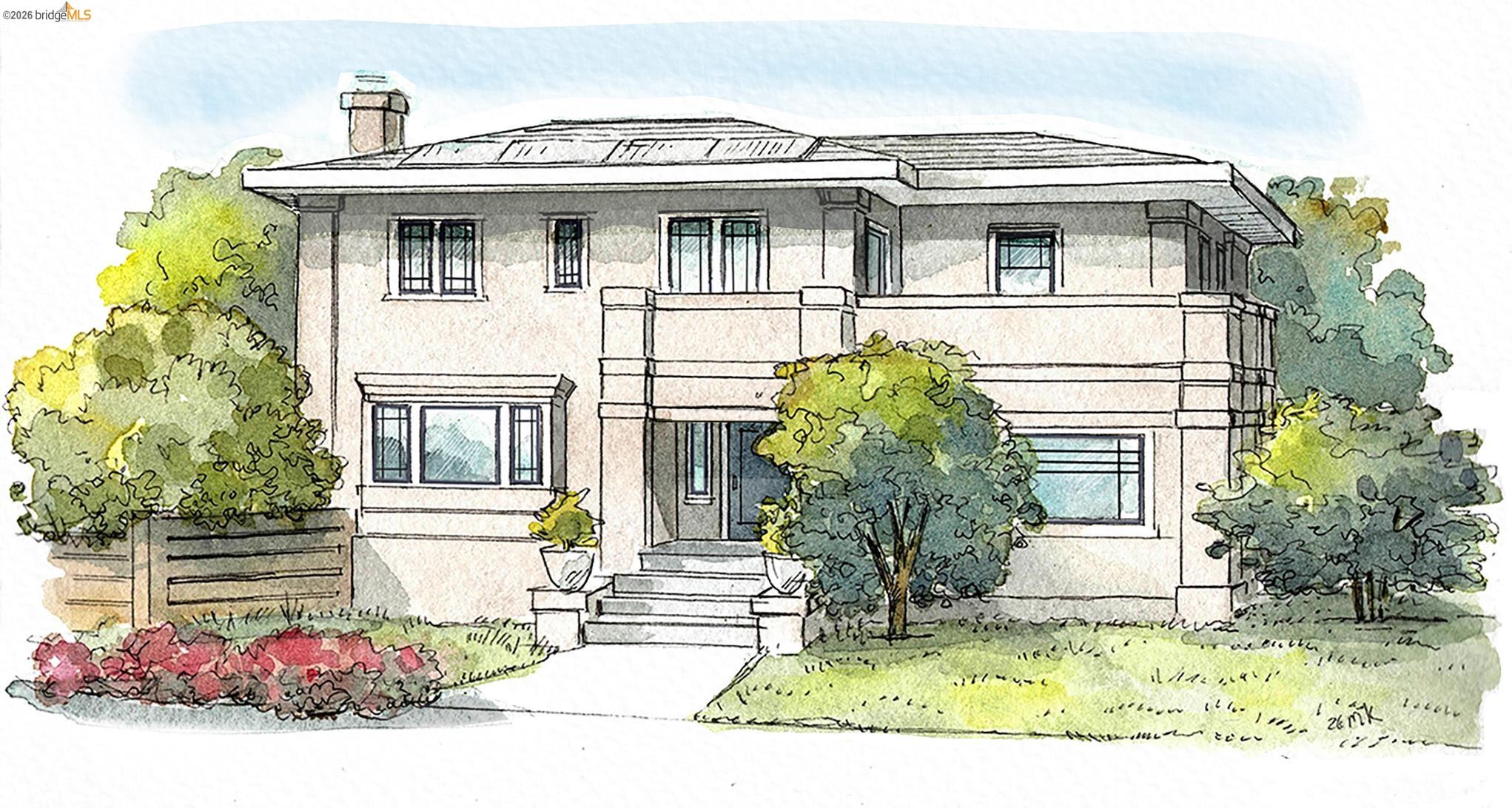 Meticulously renovated, this exceptional Rockridge residence seamlessly blends timeless architectural character with refined modern living. Every detail has been carefully considered, from the luxurious Waterworks primary bath and bespoke built-ins to curated designer finishes and integrated smart-home technology. The upper level features four spacious bedrooms, two beautifully remodeled bathrooms, and a conveniently located laundry area. Downstairs, an updated kitchen expanded to incorporate the breakfast room forms the sunlit heart of the home, complemented by grand living and dining rooms, a study, and a powder room. A new staircase connects the kitchen to the private backyard and finished garage, where a level lawn, patio, and mature fruit trees create an ideal setting for entertaining, play, or a quiet retreat. French doors transform the detached garage into flexible space—an office, studio, or gym—while preserving off-street parking and future ADU potential. A generous lower level provides abundant storage and utility space. Modern amenities include Tesla solar and Powerwall, EV plugs, Ring security, CAT6 wiring throughout, and dual climate-zones with upstairs A/C. Ideally located moments from Claremont Country Club, BART, Chabot Elementary, and Rockridge’s beloved shops, cafés, and restaurants, this is a rare opportunity to own a truly turnkey home in one of the Bay Area’s most sought-after neighborhoods.