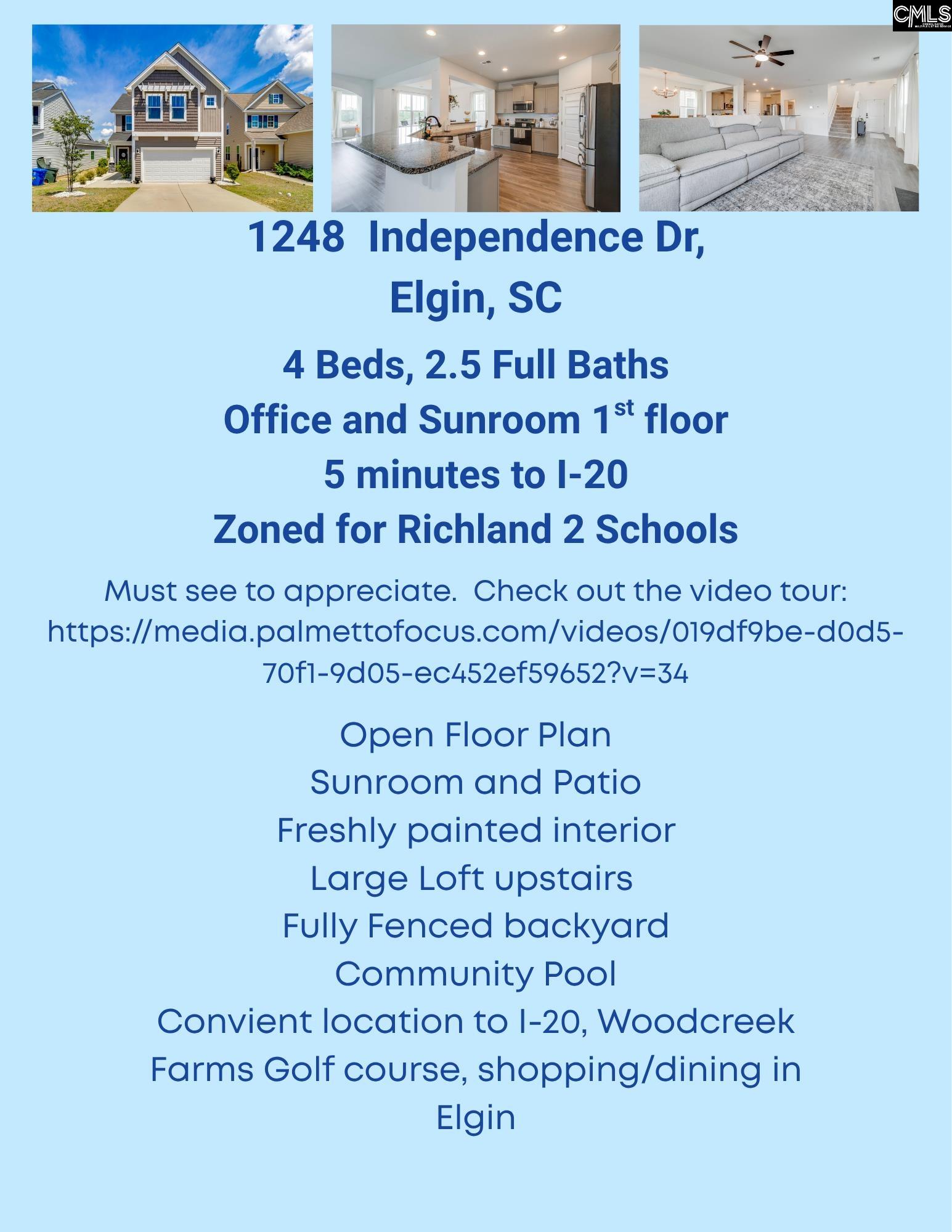 1248 Independence Dr Elgin, SC 29045