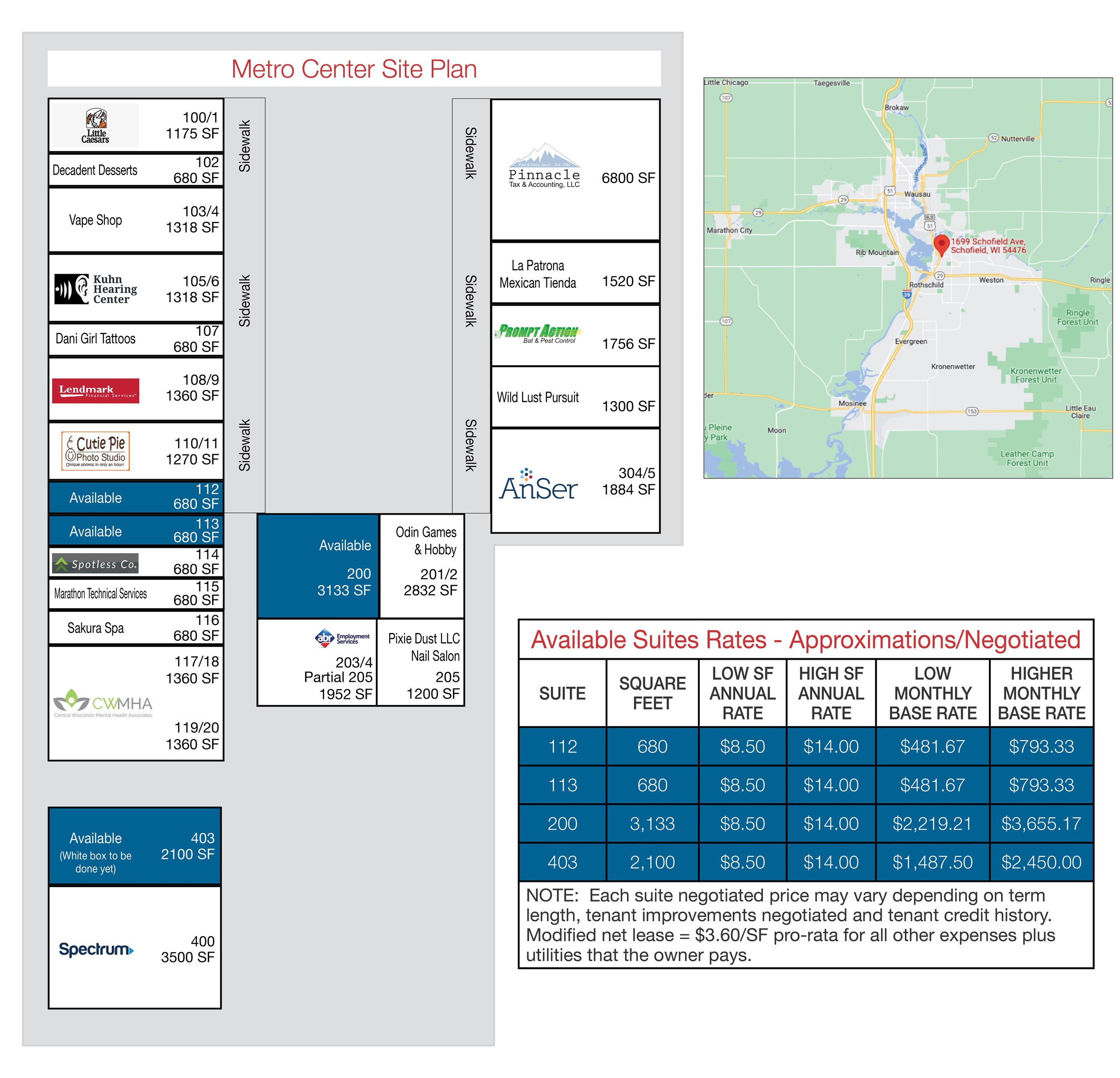 1699 SCHOFIELD AVENUE, Schofield, Wisconsin 54476, ,Commercial/industrial,For Rent,1699 SCHOFIELD AVENUE,22006495