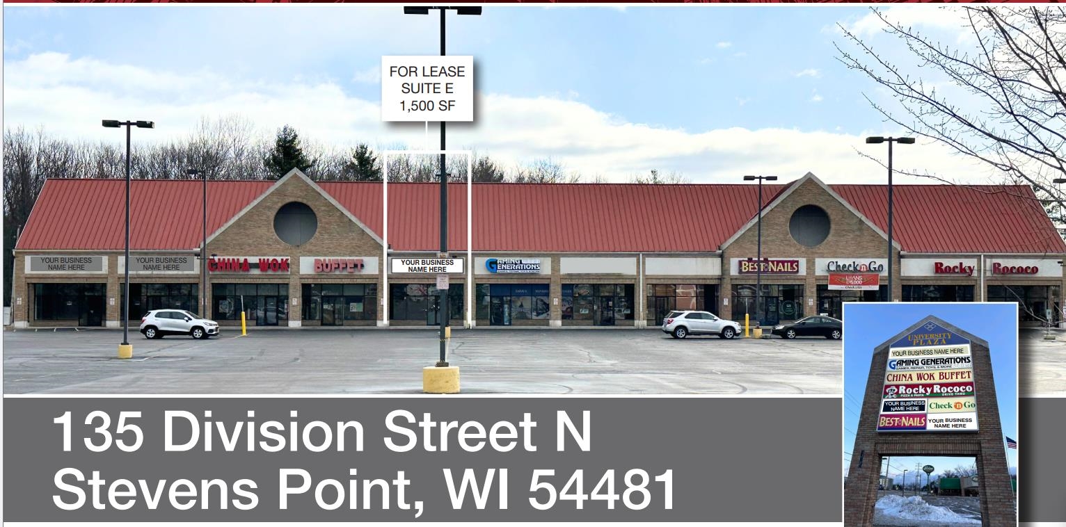 135 N DIVISION STREET, Stevens Point, Wisconsin 54481, ,Commercial/industrial,For Rent,135 N DIVISION STREET,22401091