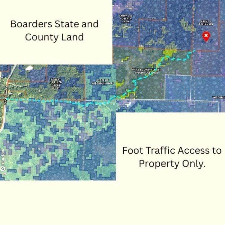 NO NAME ROAD, Phillips, Wisconsin 54555, ,Land,For Sale,NO NAME ROAD,22401702