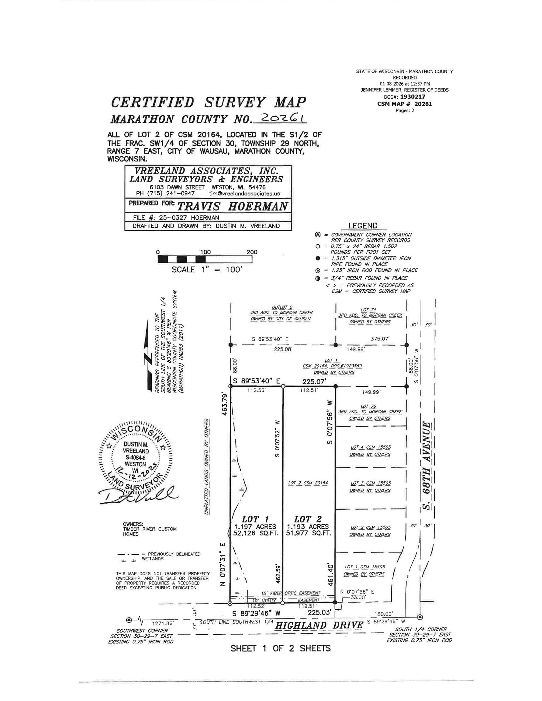Lot 2 HIGHLAND DRIVE, Wausau, Wisconsin 54401, ,Land,For Sale,Lot 2 HIGHLAND DRIVE,22600191