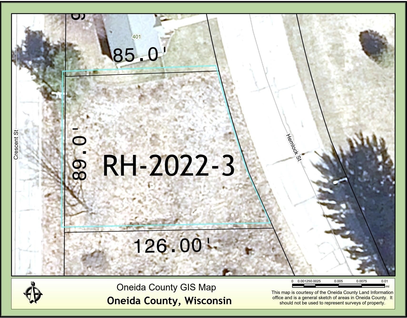 Lot on HEMLOCK STREET, Rhinelander, Wisconsin 54501, ,Land,For Sale,Lot on HEMLOCK STREET,22600449