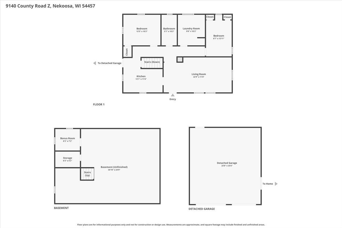 9140 COUNTY ROAD Z, Nekoosa, Wisconsin 54457, 3 Bedrooms Bedrooms, ,1 BathroomBathrooms,Residential,For Sale,9140 COUNTY ROAD Z,22600694