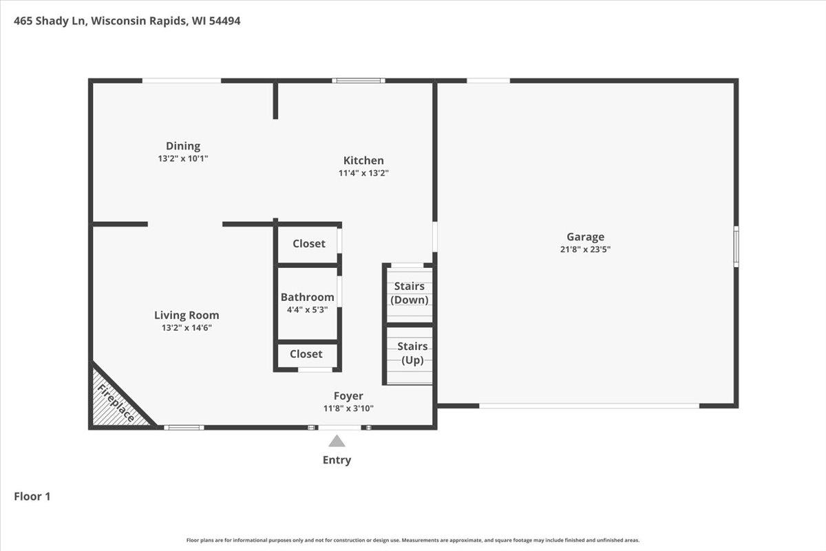 465 SHADY LANE, Wisconsin Rapids, Wisconsin 54494, 3 Bedrooms Bedrooms, ,2 BathroomsBathrooms,Residential,For Sale,465 SHADY LANE,22600702