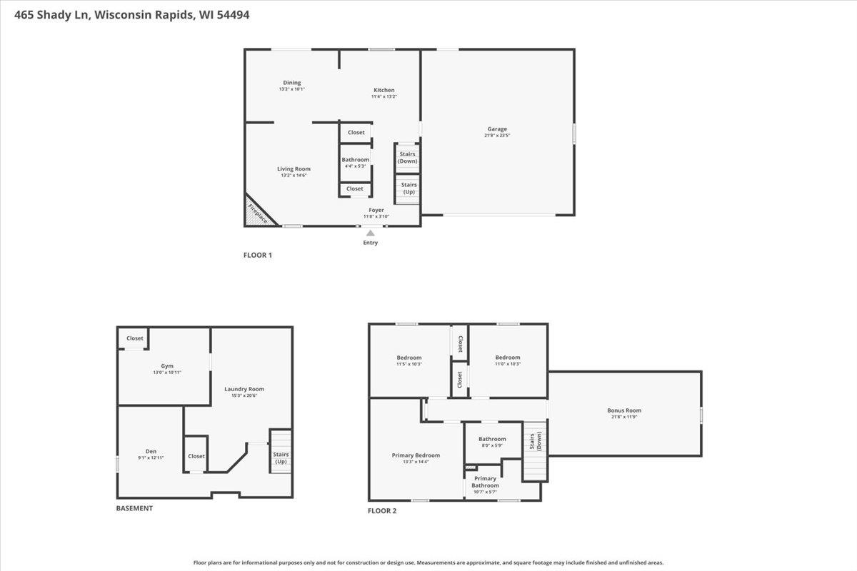 465 SHADY LANE, Wisconsin Rapids, Wisconsin 54494, 3 Bedrooms Bedrooms, ,2 BathroomsBathrooms,Residential,For Sale,465 SHADY LANE,22600702