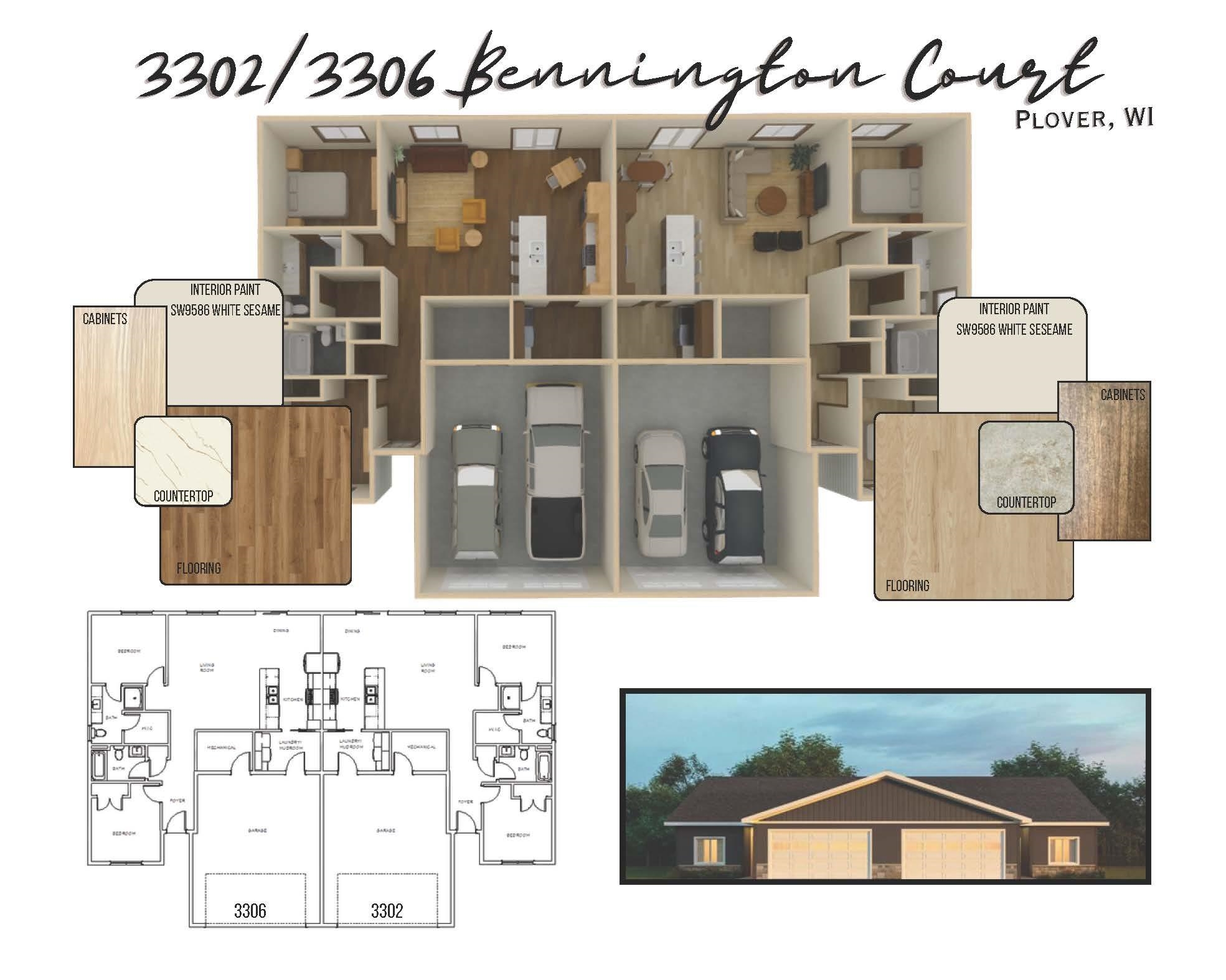 3306 BENNINGTON COURT, Plover, Wisconsin 54467, 2 Bedrooms Bedrooms, ,2 BathroomsBathrooms,Residential,For Sale,3306 BENNINGTON COURT,22601540