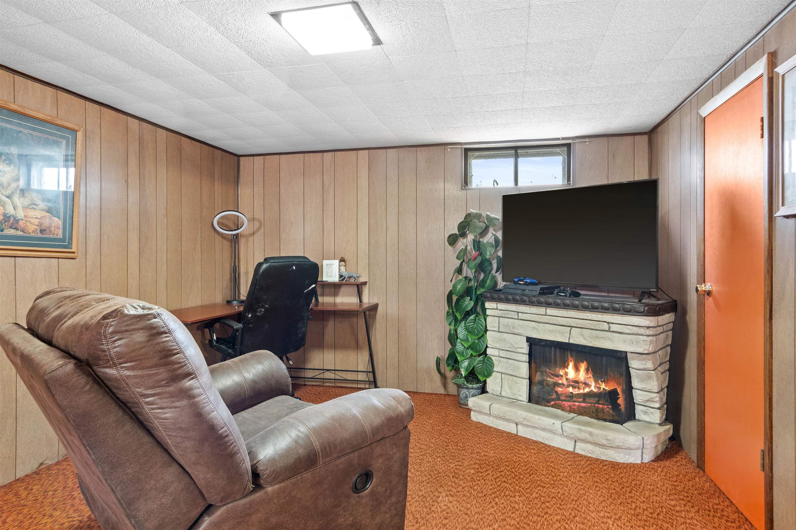 Fireplace picture is AI virtual