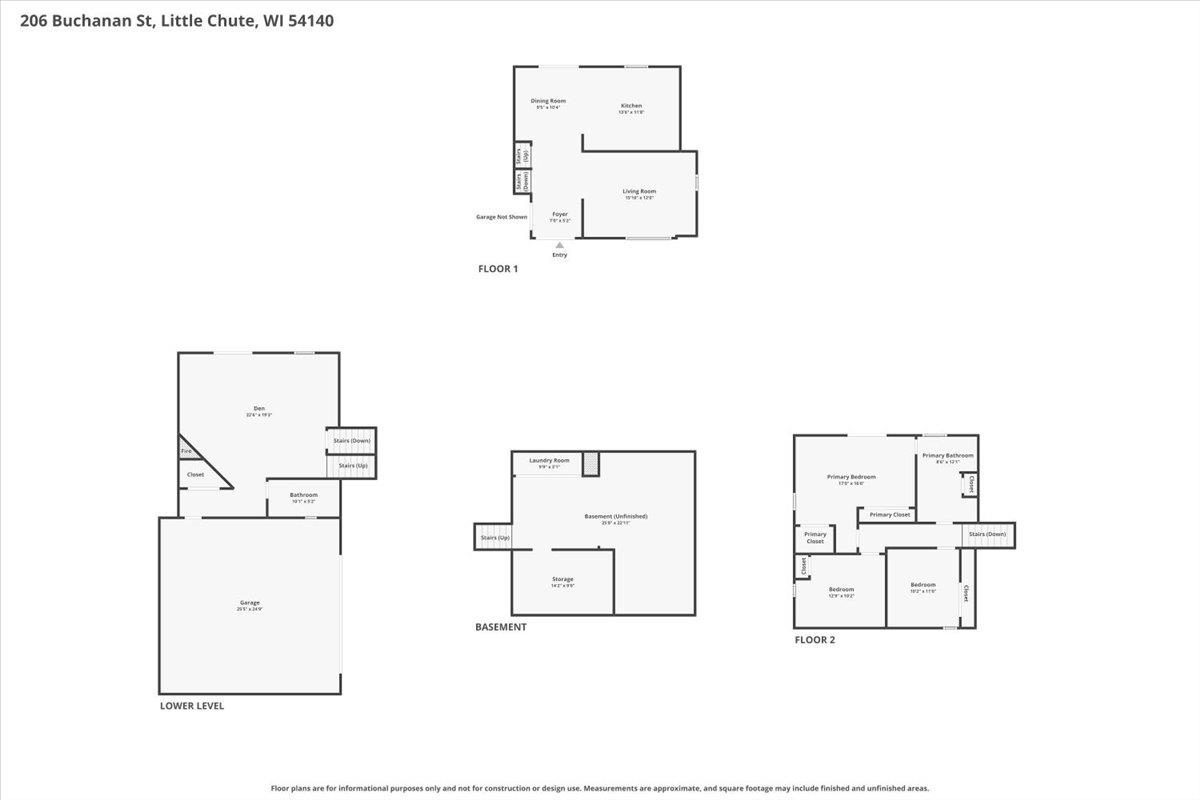 206 BUCHANAN STREET, LITTLE CHUTE, Wisconsin 54140, 3 Bedrooms Bedrooms, ,1 BathroomBathrooms,Residential,For Sale,206 BUCHANAN STREET,22602307