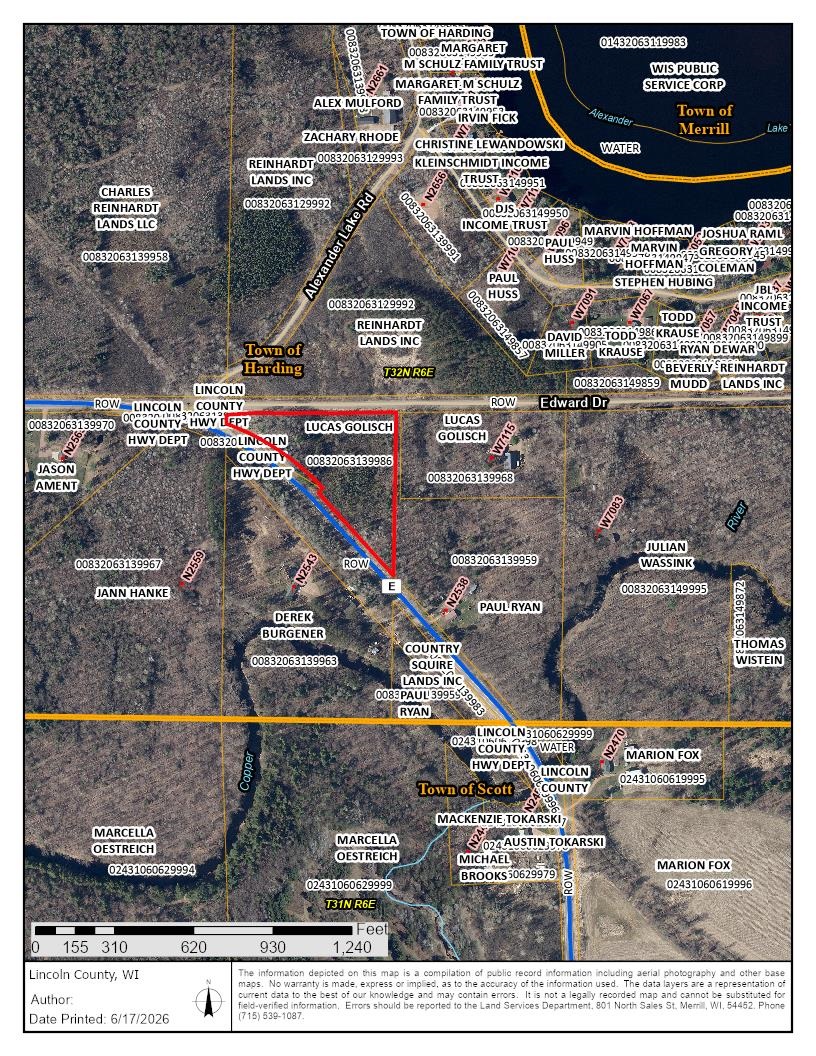 9986 EDWARD DRIVE, Merrill, Wisconsin 54452, ,Land,For Sale,9986 EDWARD DRIVE,22602801